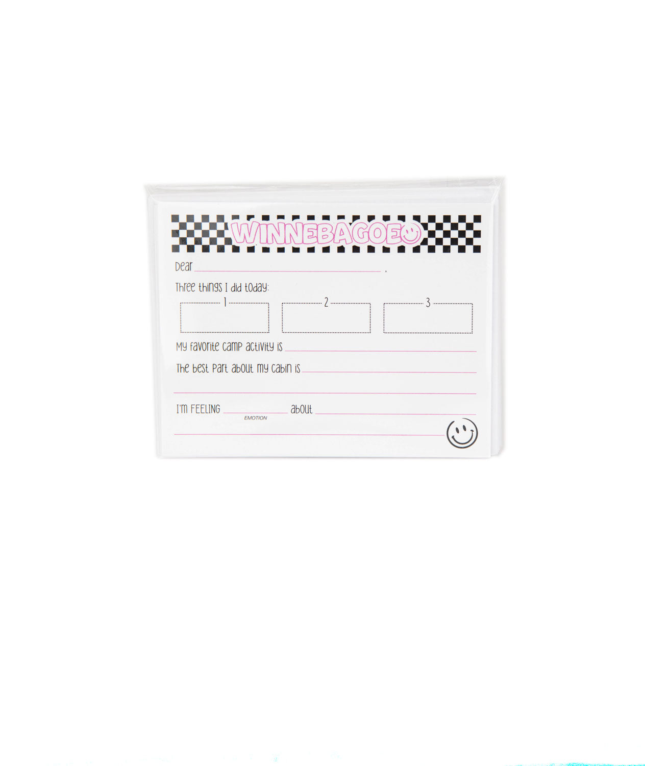 A Wink and a Nod Checker Smiley Fill in Flat Notecards Pack of 8 Distressed/seasonal gifts A Wink and a Nod Multi Winnebagoe