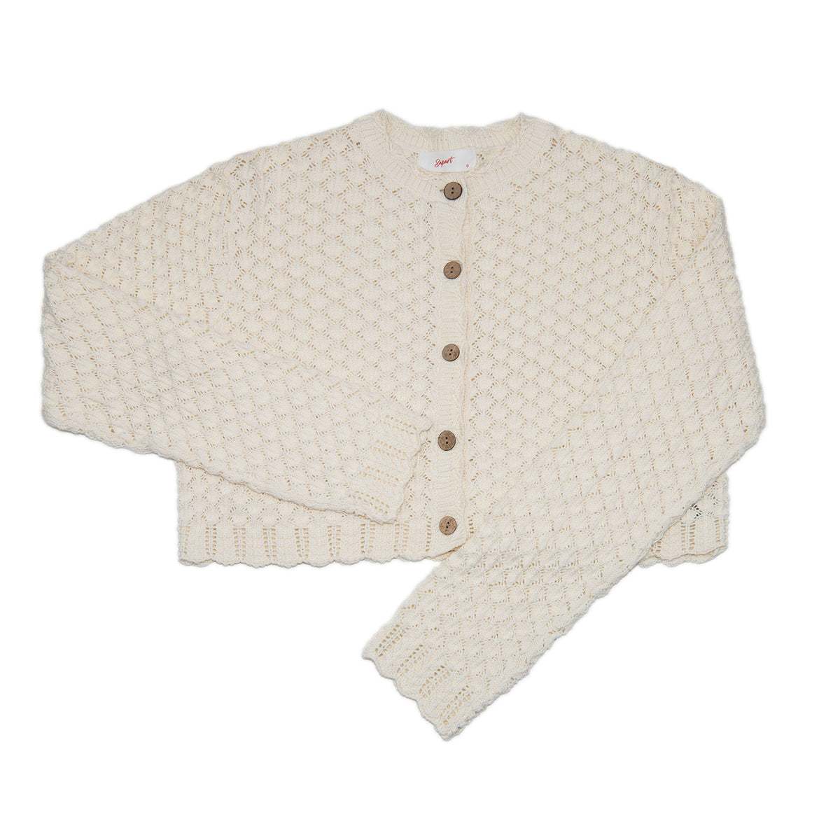 8apart Women Trina Crochet Cardigan Distressed/seasonal womens 8apart Ivory Juniors/Women S