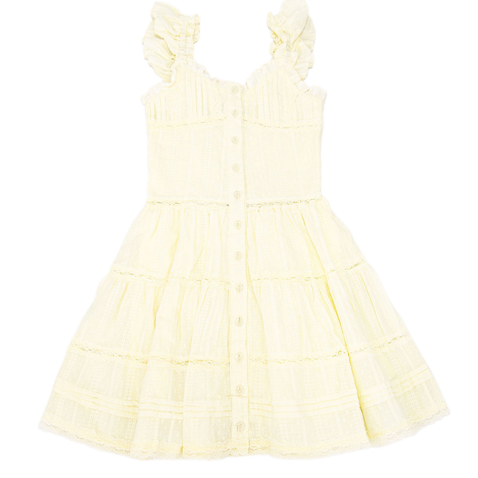 FBZ Girls Doe Yellow Lace Dress Girls Casual Dresses FBZ Flowers By Zoe Yellow Y/S (7/8)