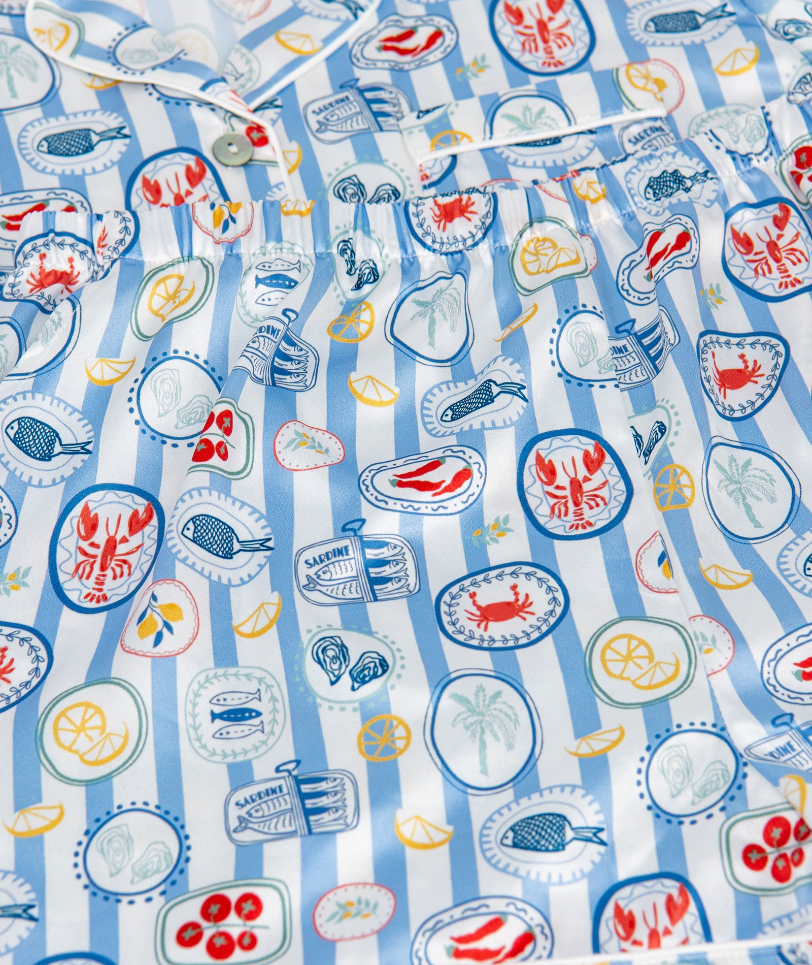 Katie J NYC Juniors Mediterranean Summer Olivia Shorts PJ Set Accessories Katie J NYC