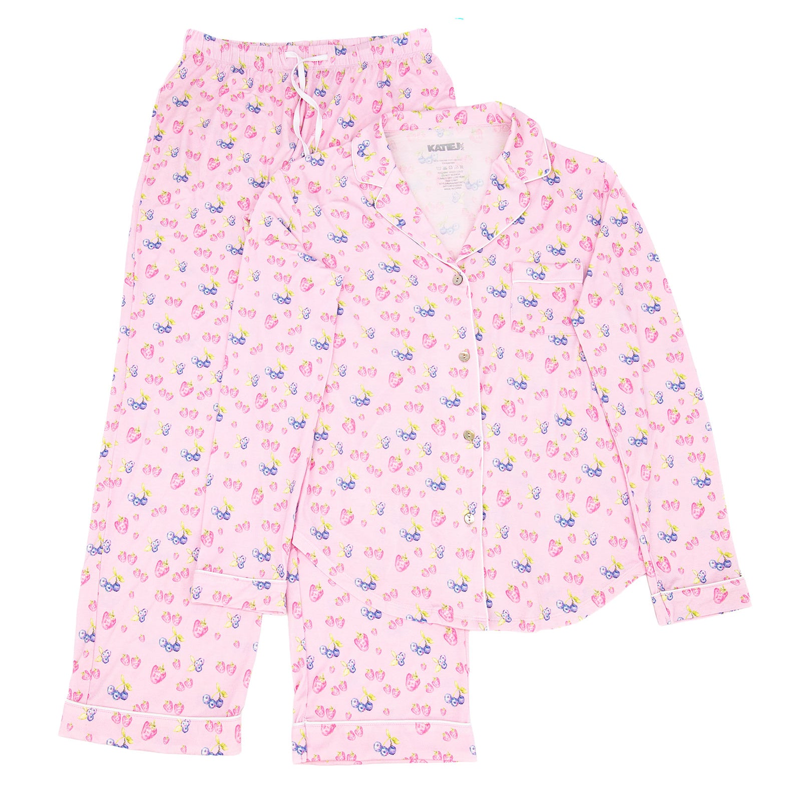 Katie J NYC Juniors Berries and Cream Maia Pants PJ Set
