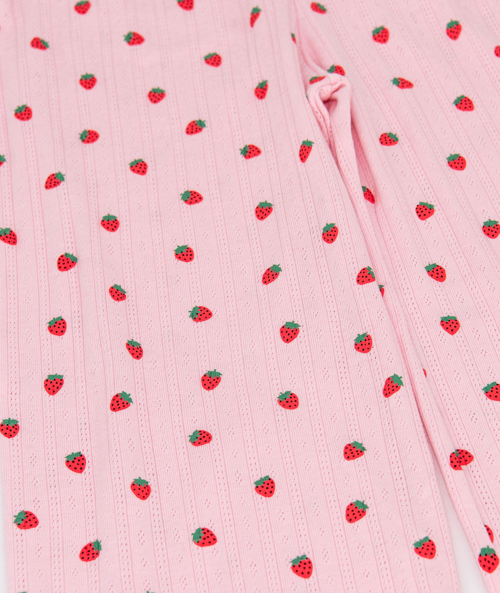 FBZ Girls Strawberry Pointelle Lounge Pant Girls Casual Bottoms FBZ Flowers By Zoe