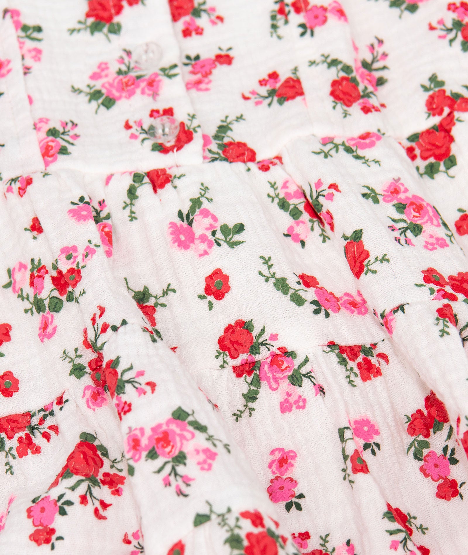 FBZ Girls Dara Red Short Sleeve Floral Dress Girls Casual Dresses FBZ Flowers By Zoe