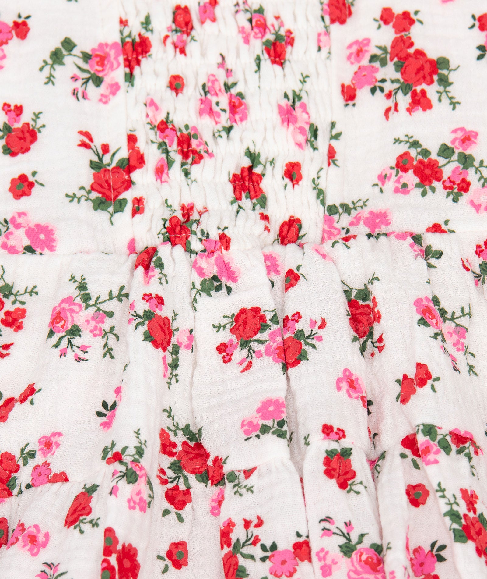 FBZ Girls Dara Red Short Sleeve Floral Dress Girls Casual Dresses FBZ Flowers By Zoe