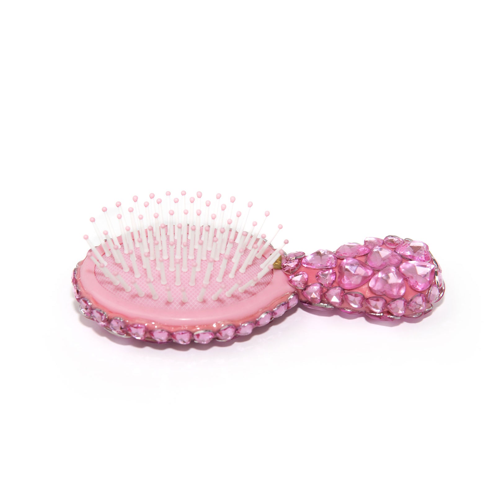 Bari Lynn Jeweled Pink Heart Brush Accessories Bari Lynn Pink