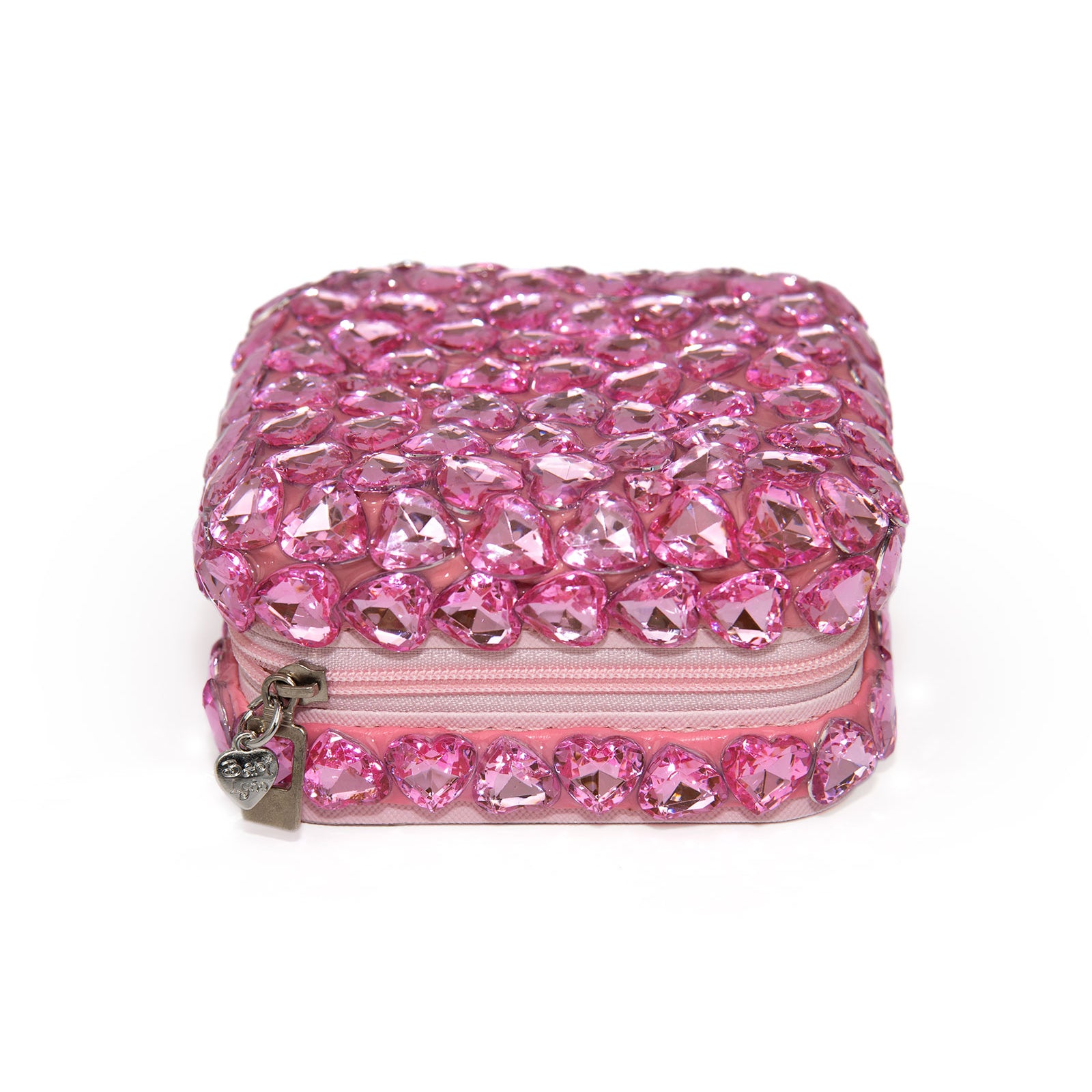 Bari Lynn Jeweled Pink Heart Jewelry Box Accessories Bari Lynn Pink