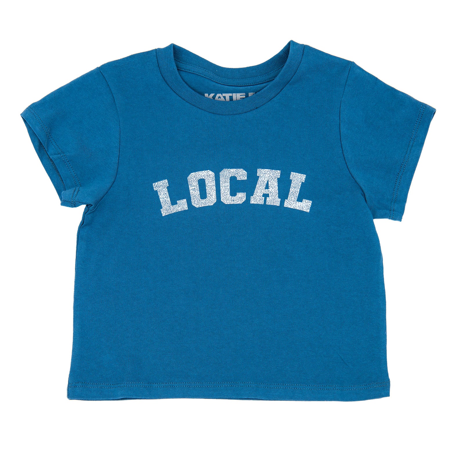 Katie J NYC Girls Local Tee Girls Casual Tops Katie J NYC Denim Blue Y/S (7/8)