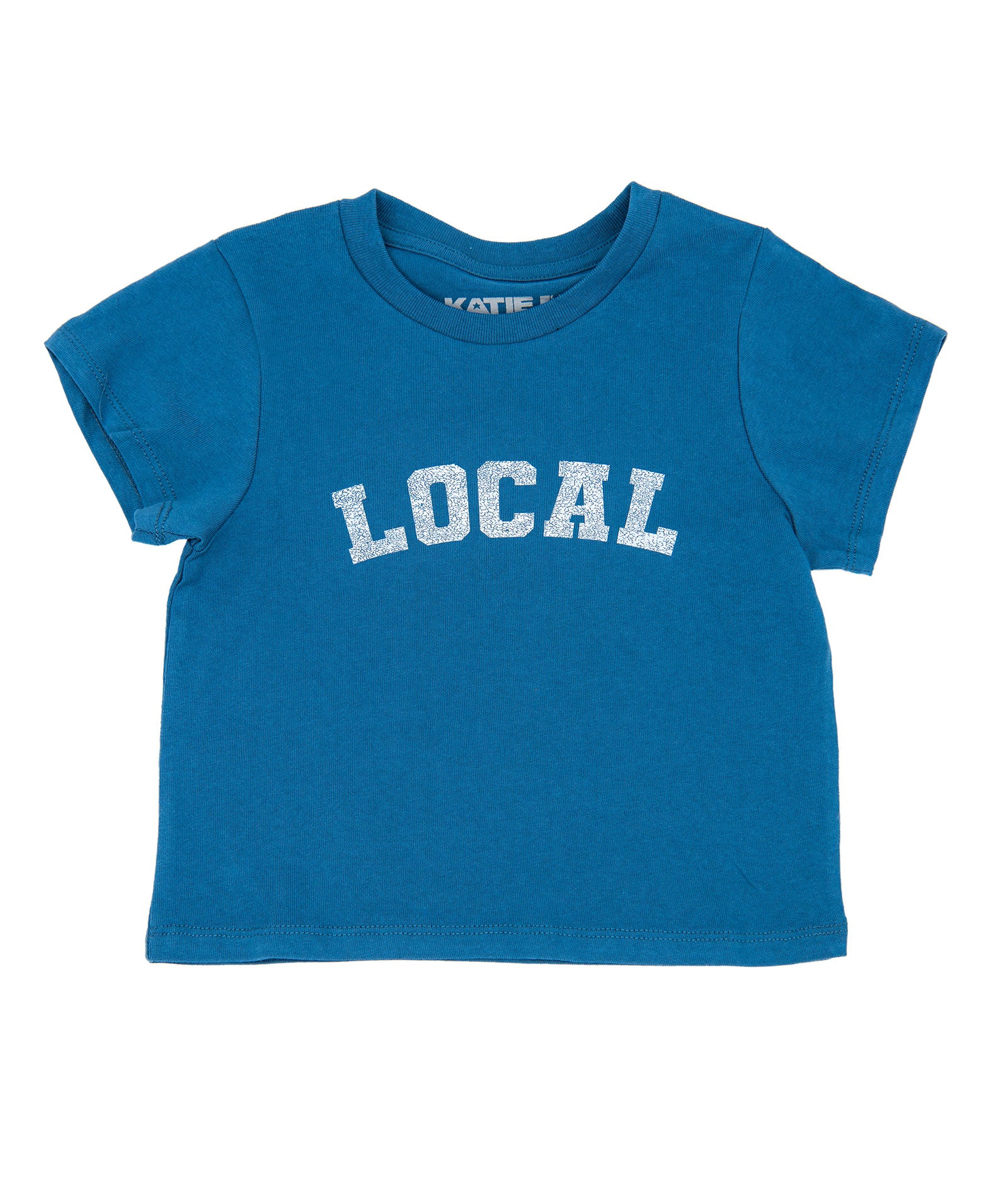 Katie J NYC Girls Local Tee Girls Casual Tops Katie J NYC Denim Blue Y/S (7/8)