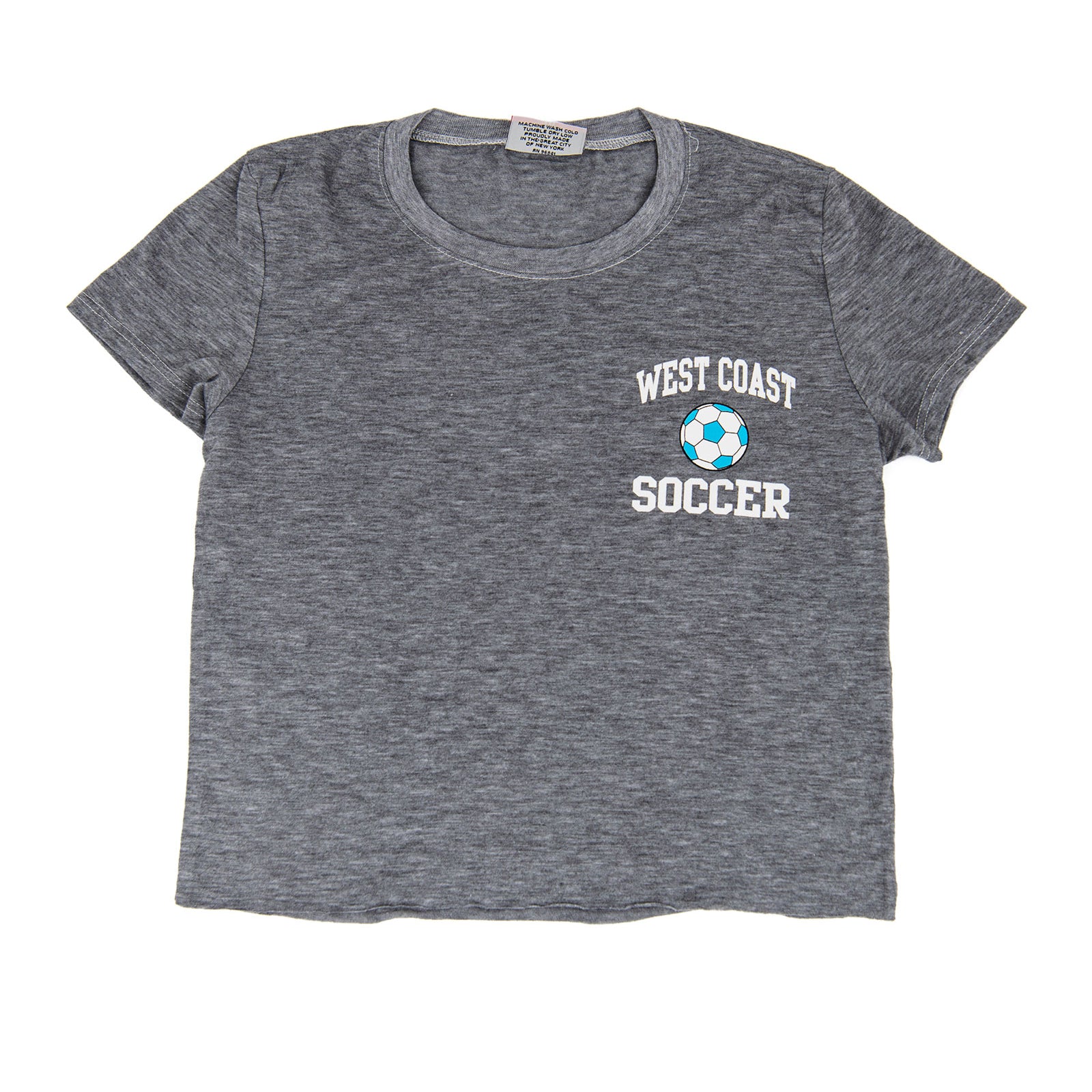 Firehouse Girls West Coast Soccer Tee Girls Casual Tops Firehouse Heather Grey Y/S (7/8)