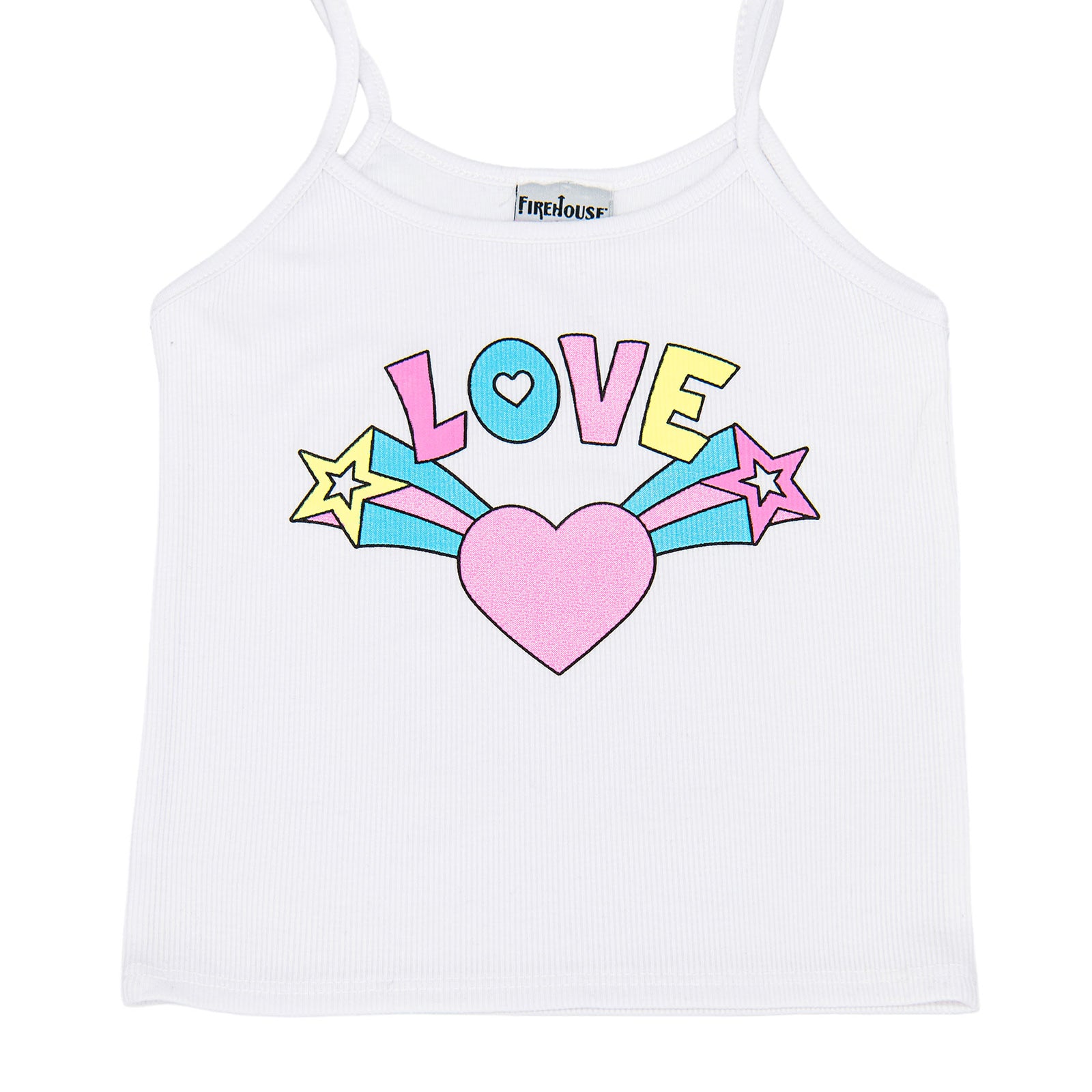 Firehouse Girls Love Burst Cami Girls Casual Tops Firehouse White Y/S (7/8)