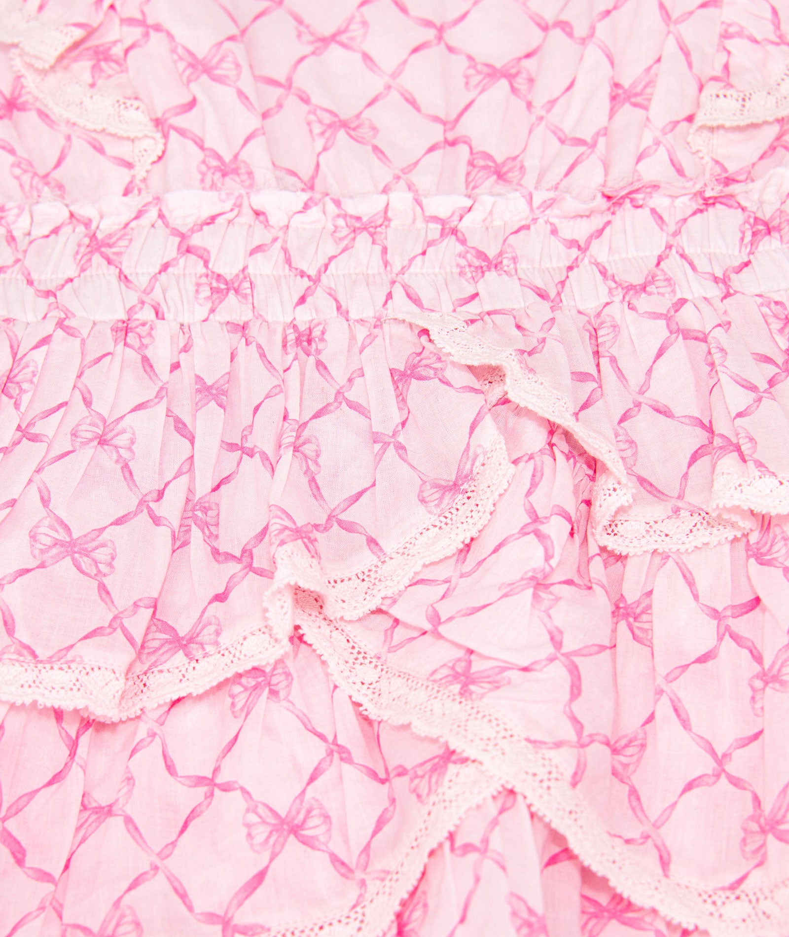 Love Shack Fancy Girls Decker Dress Pink Peppermint Girls Casual Dresses Love Shack Fancy