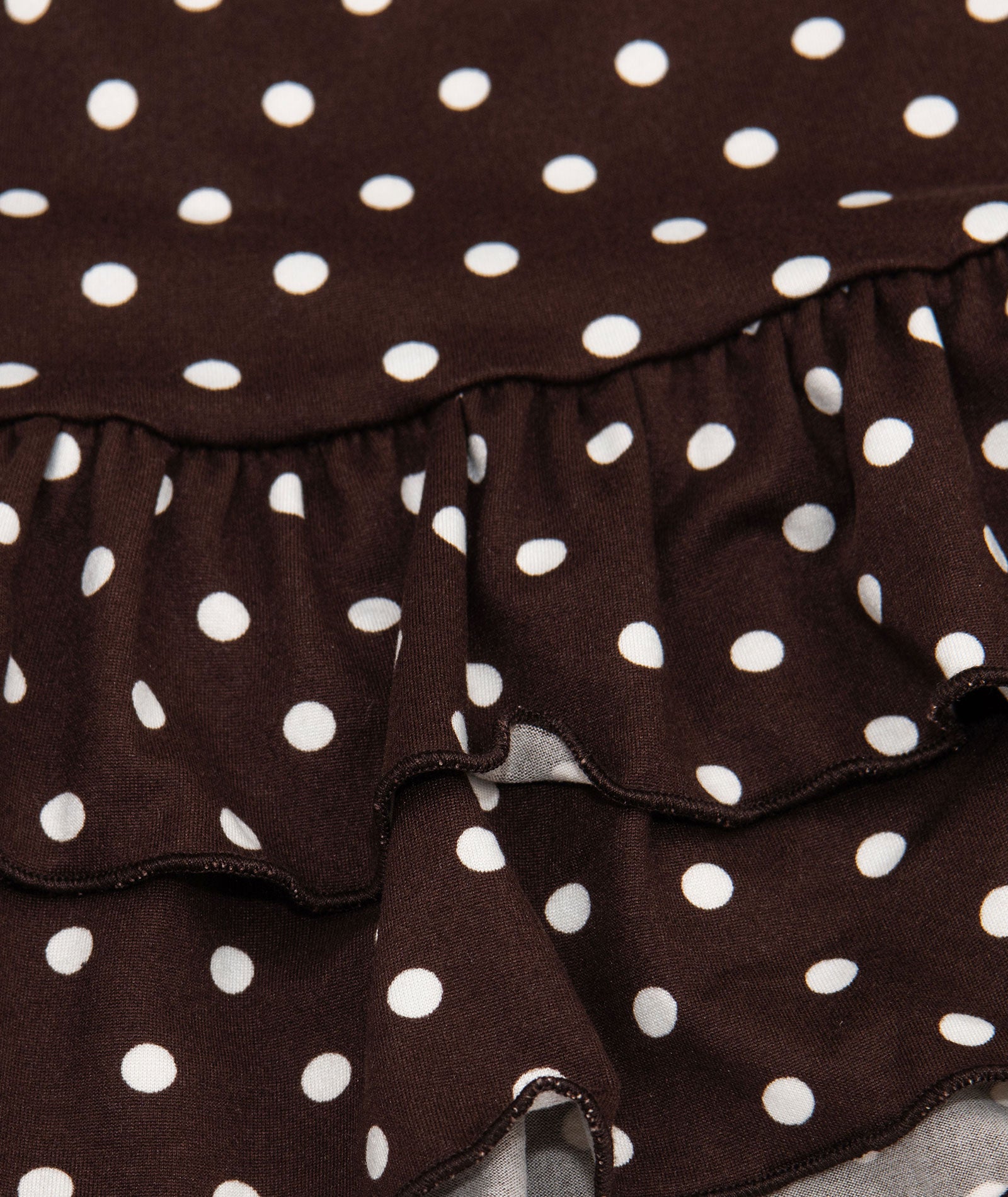 Cheryl Creations Girls Macey Brown Polka Dot Ruffle Skirt Girls Casual Bottoms Cheryl Creations
