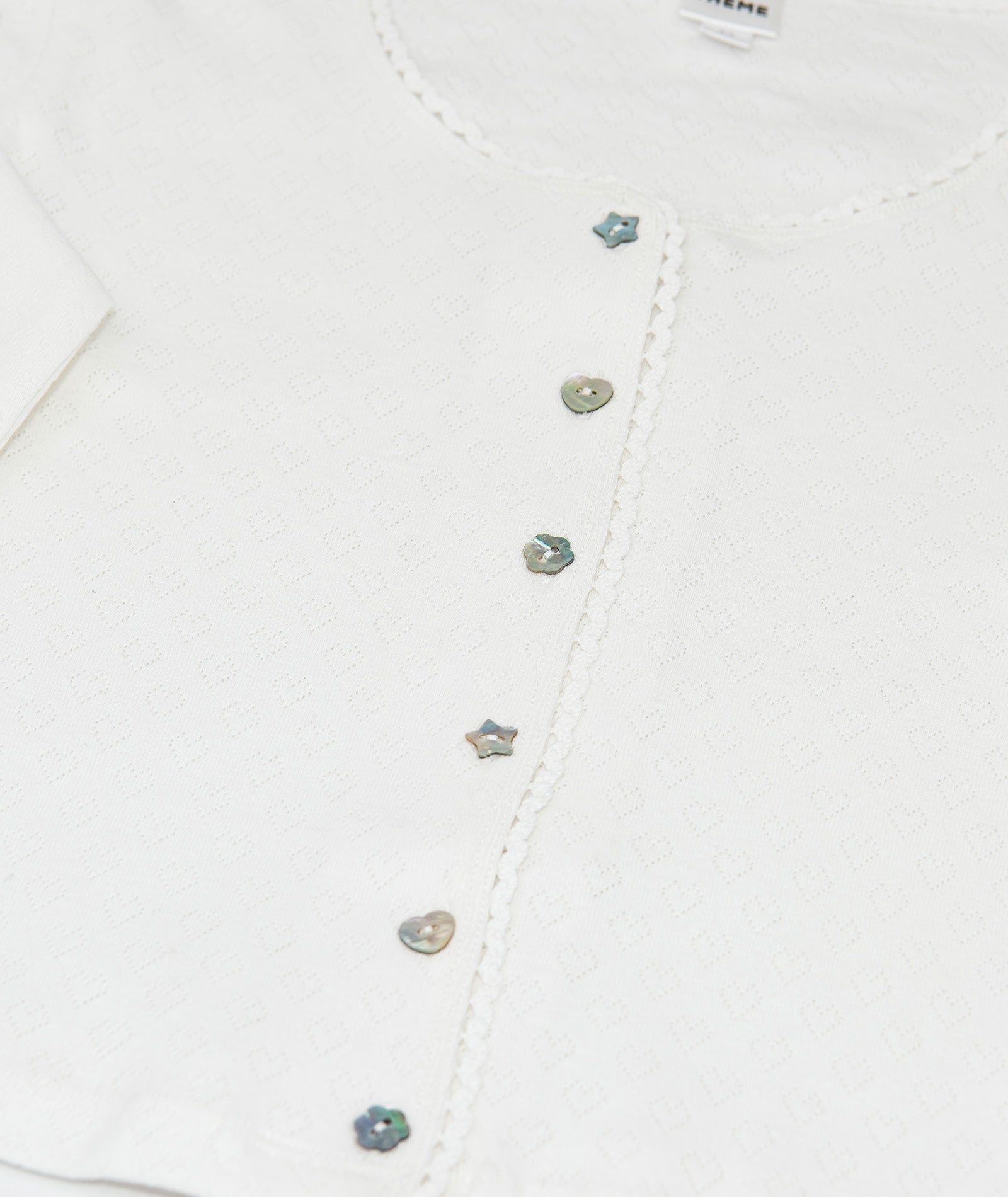 Theme Girls Marni Heart Pointelle Cardigan Girls Casual Tops Theme-NYC