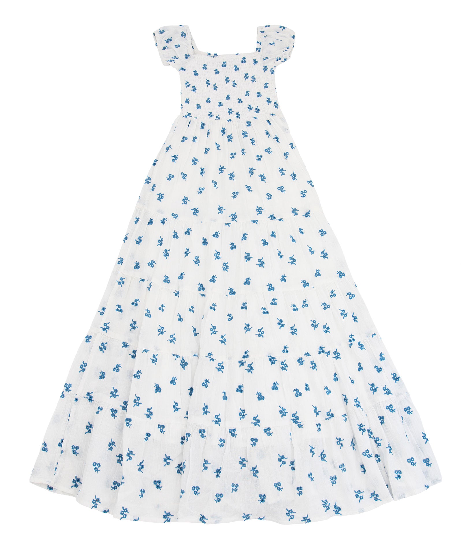 Katie J NYC Girls Boho Eyelet Indie Dress Girls Casual Dresses Katie J NYC White Y/S (7/8)