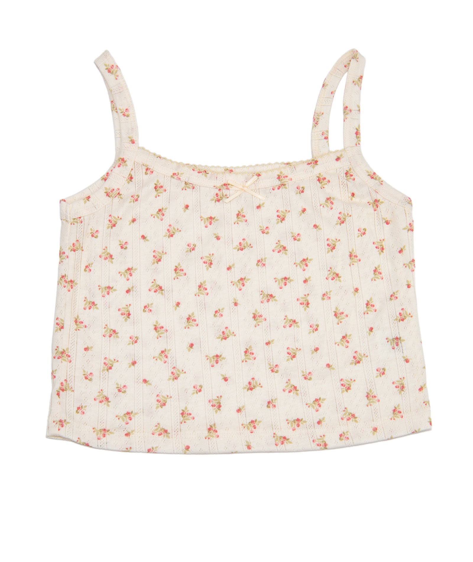 8apart Women Tommie Red Floral Ribbon Bow Cami Womens Casual Tops 8apart