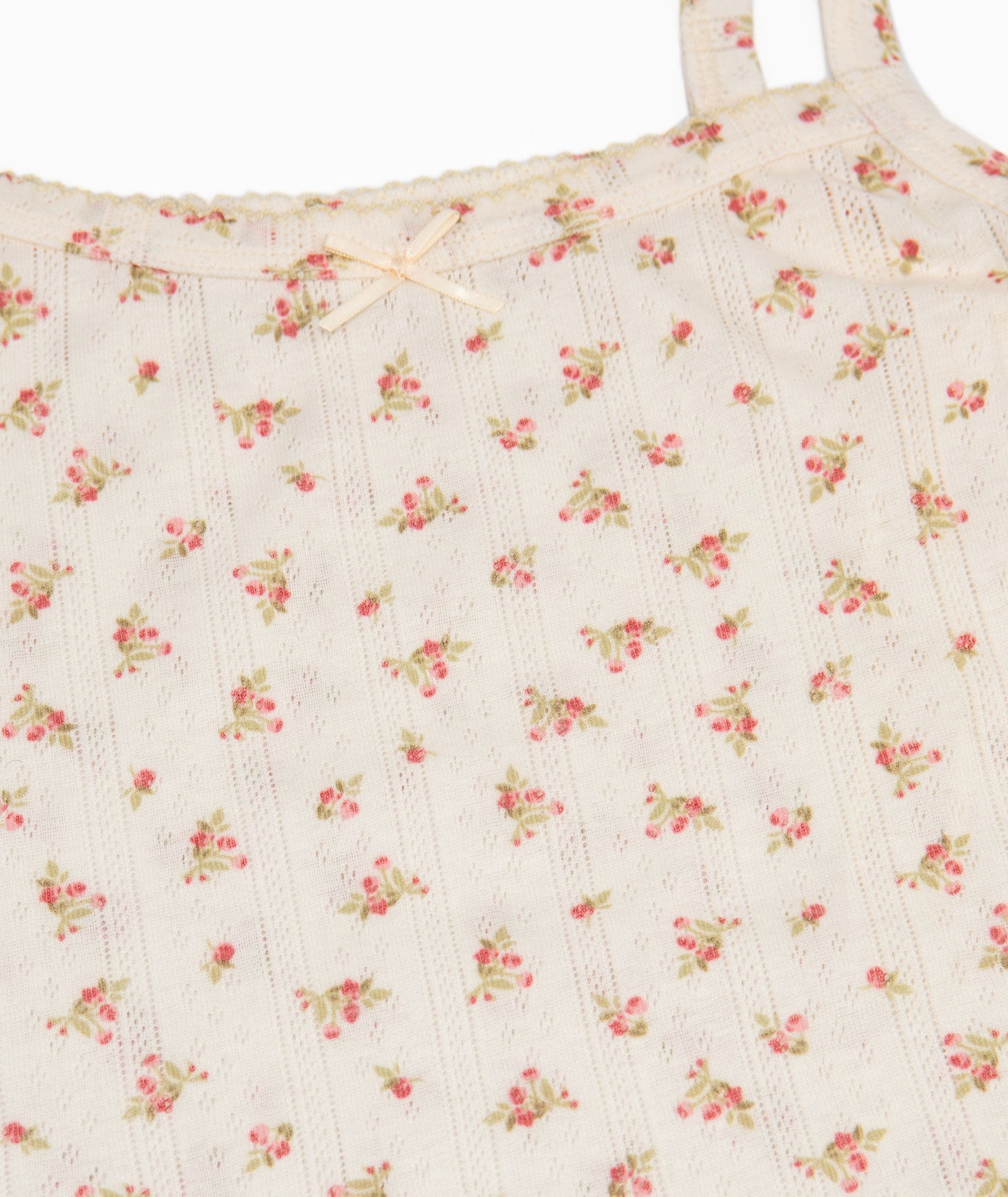 8apart Women Tommie Red Floral Ribbon Bow Cami Womens Casual Tops 8apart