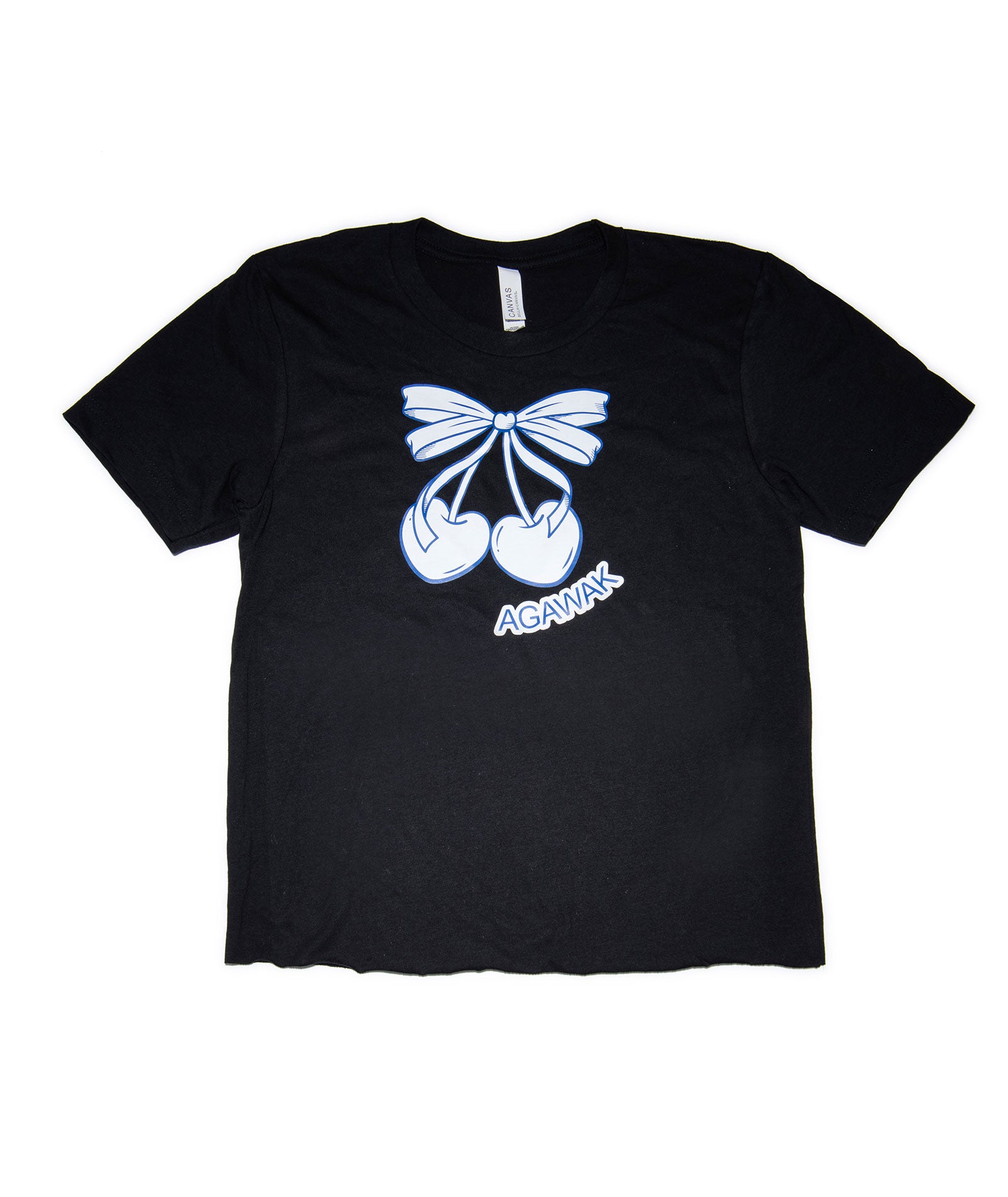 Girls Agawak Camp is Sweet Cherry Bows Camp Tee Distressed/seasonal girls Frankie's Exclusives Black Y/S (6/8)