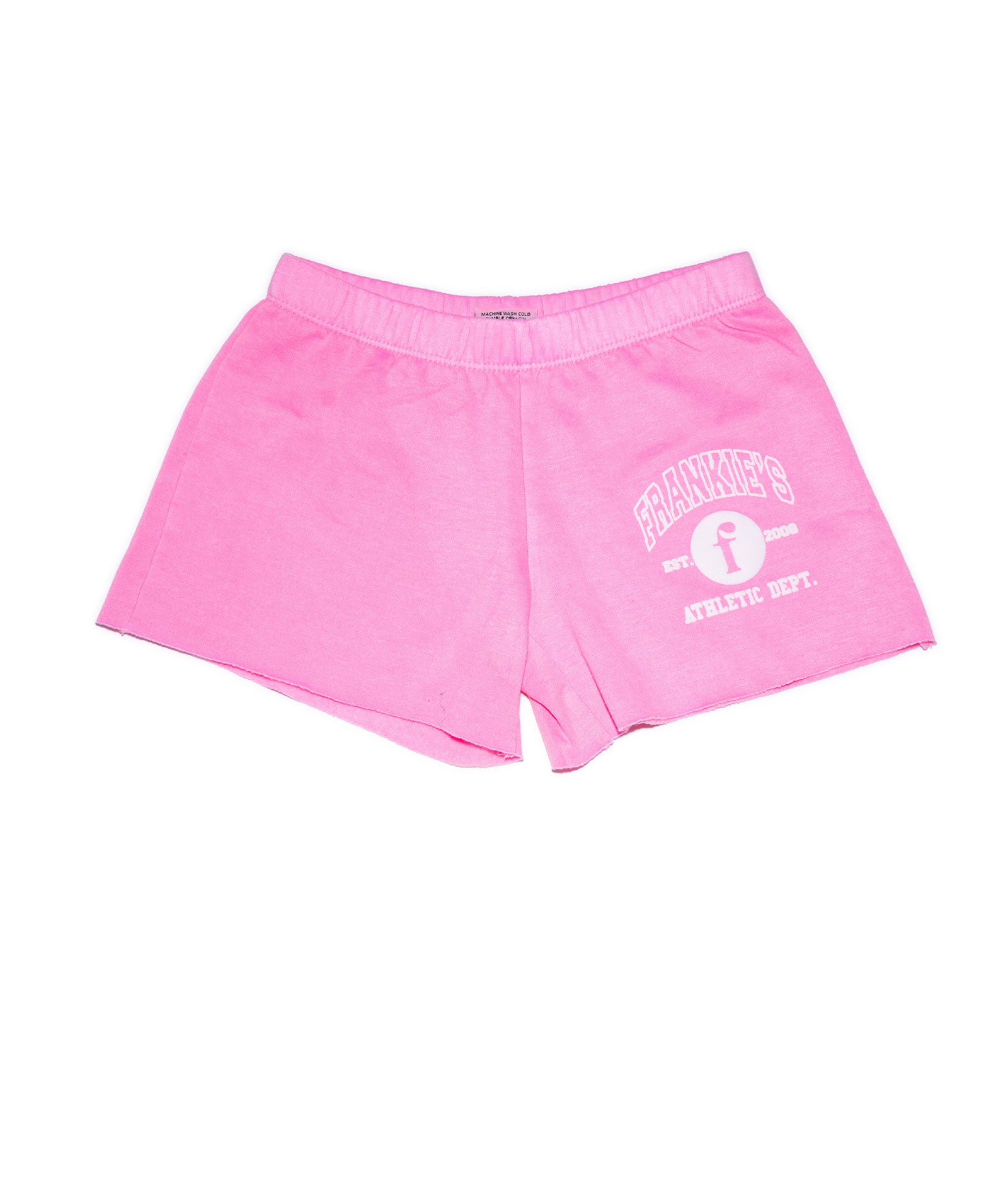 Frankie's Girl Puff Varsity Fleece Shorts Distressed/seasonal girls Firehouse Neon Pink Y/5