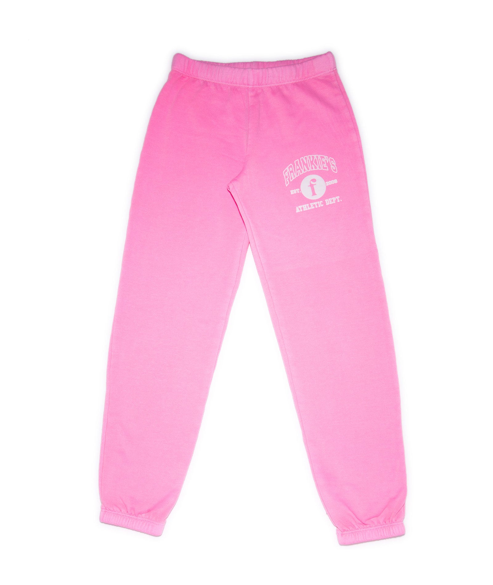 Frankie's Girl Puff Varsity Sweatpants Distressed/seasonal girls Firehouse Neon Pink Y/5