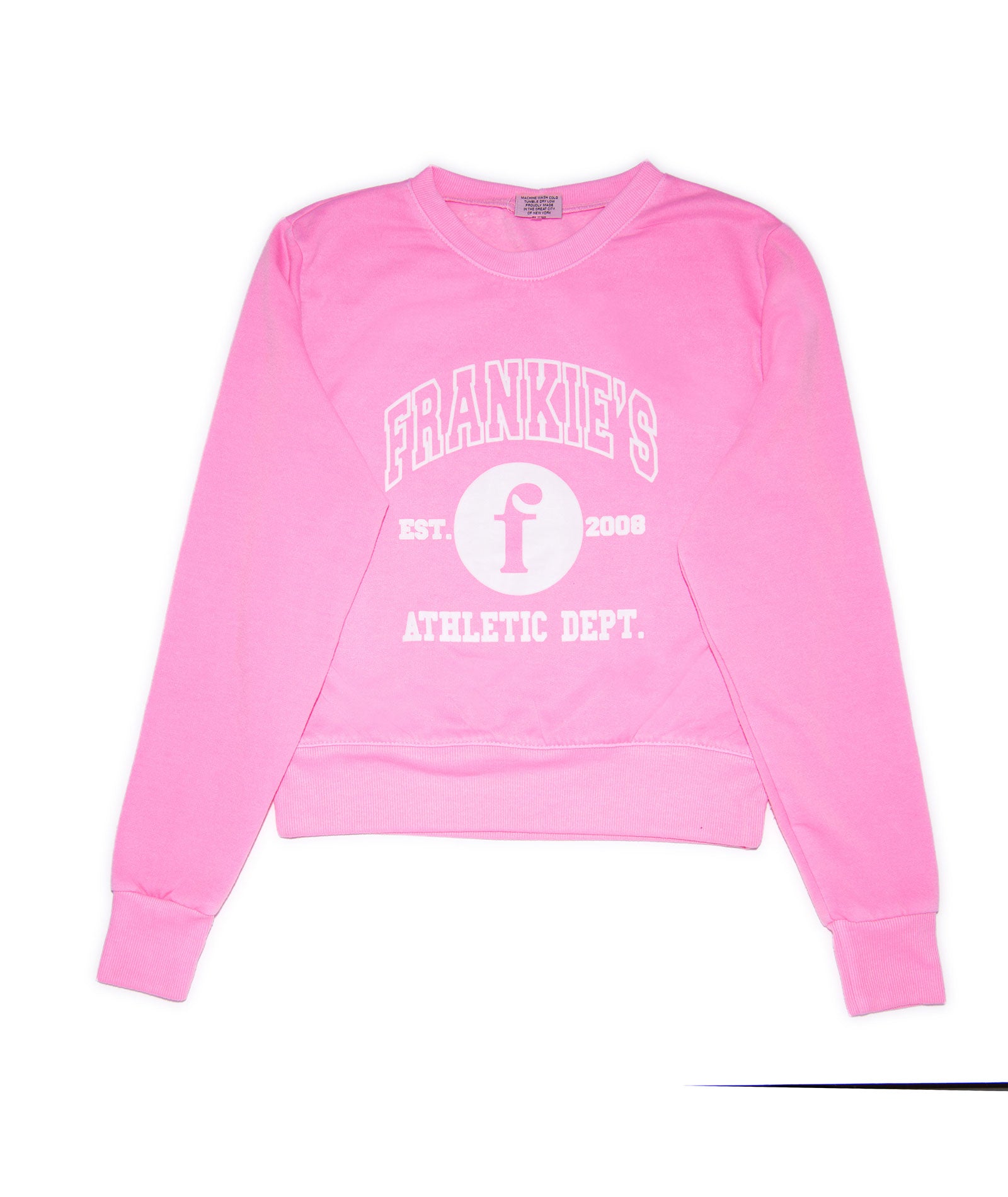 Frankie's Girl Puff Varsity Sweatshirt Distressed/seasonal girls Firehouse Neon Pink Y/5