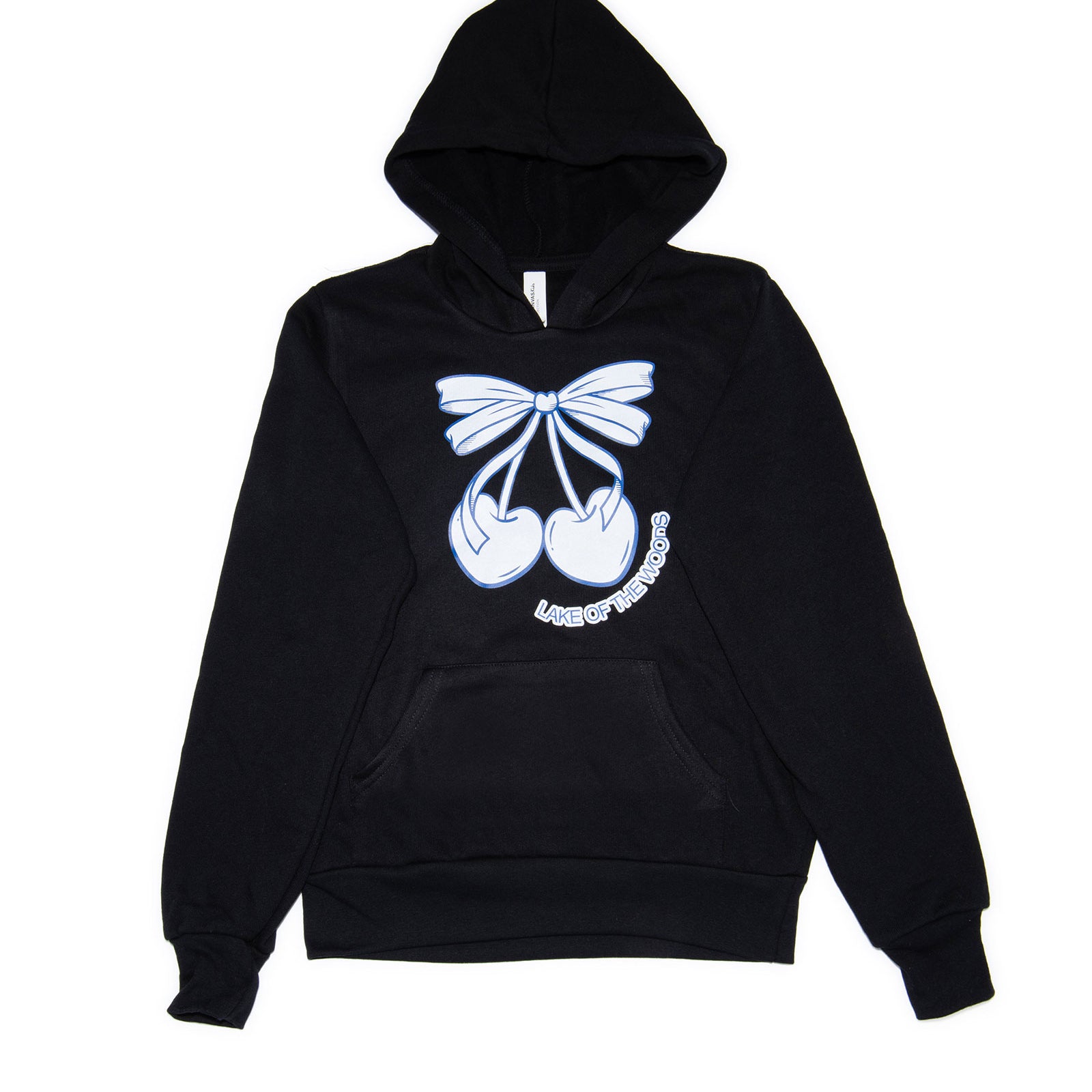 Camp is Sweet Cherry Bows Camp Hoodie Custom Frankie's Custom Shop Black Y/S (6/8)