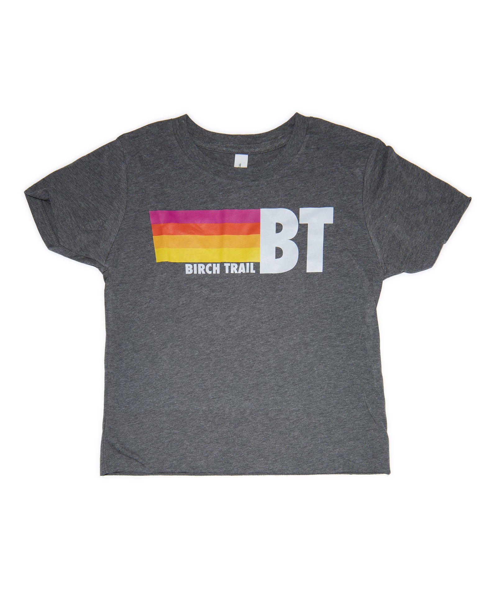 Girls Birch Trail Nation Charcoal Grey Camp Tee Girls Casual Tops Frankie's Exclusives Charcoal Grey Y/S (6/8)