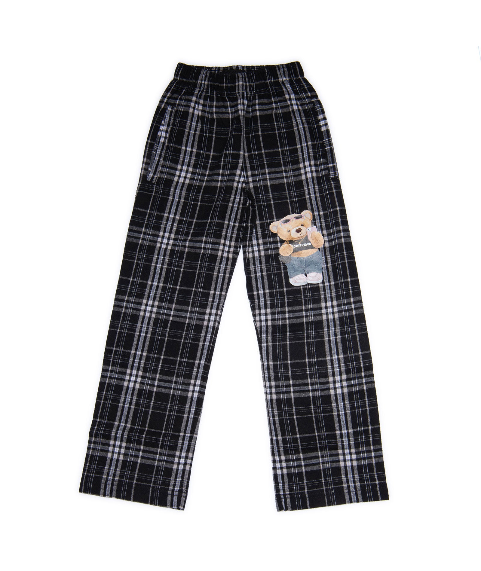 Girls Chippewa Calling Camp Teddy Camp Flannel Pants Distressed/seasonal girls Frankie's Exclusives Plaid Y/S (6/7)