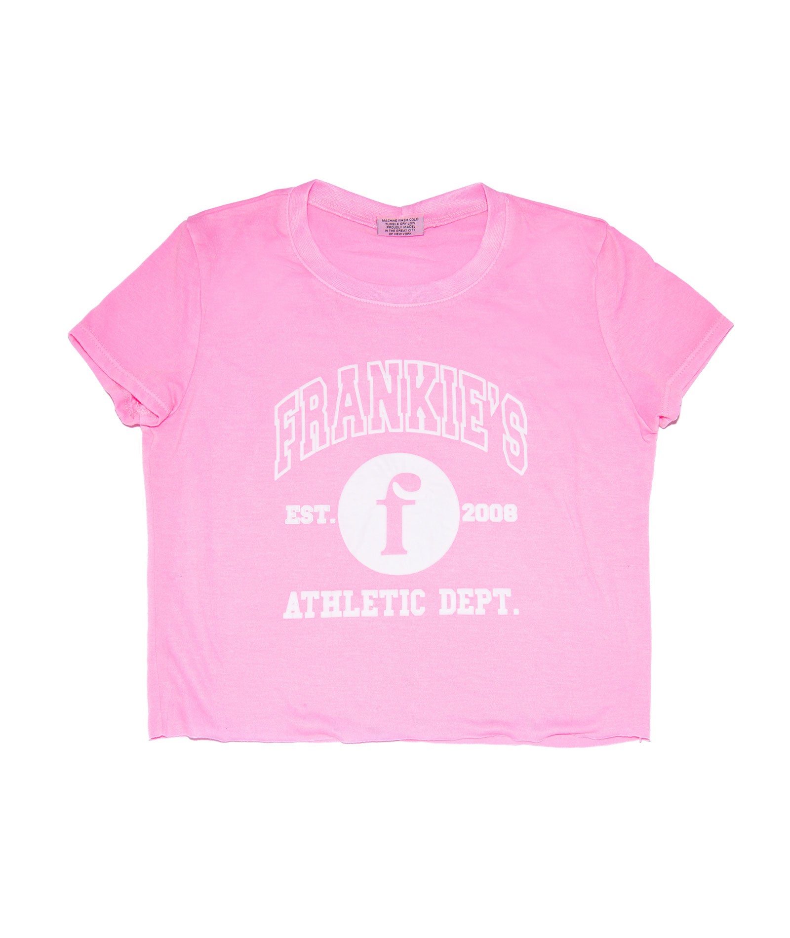 Frankie's Girl Puff Varsity Tee Distressed/seasonal girls Firehouse Neon Pink Y/5