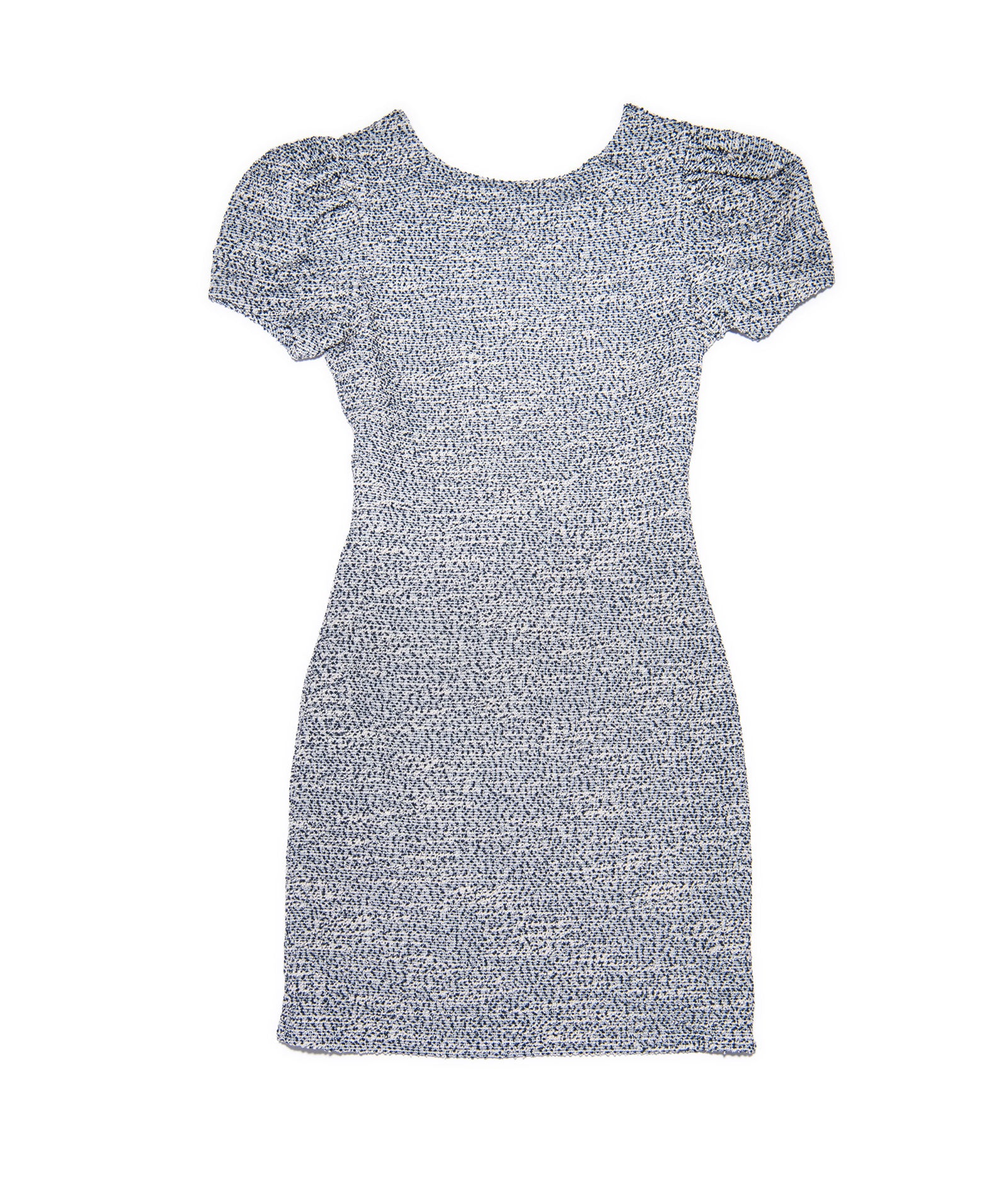 By Debra Girls Mia Navy/White Puff Sleeve Sheath Dress Girls Special Dresses By Debra Navy Y/XS (6X)