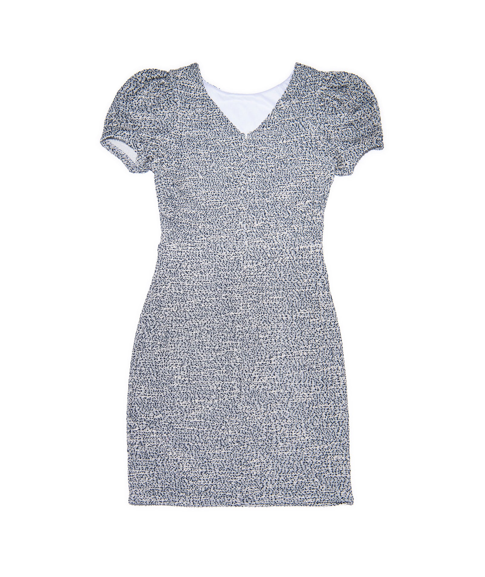 By Debra Girls Mia Navy/White Puff Sleeve Sheath Dress Girls Special Dresses By Debra