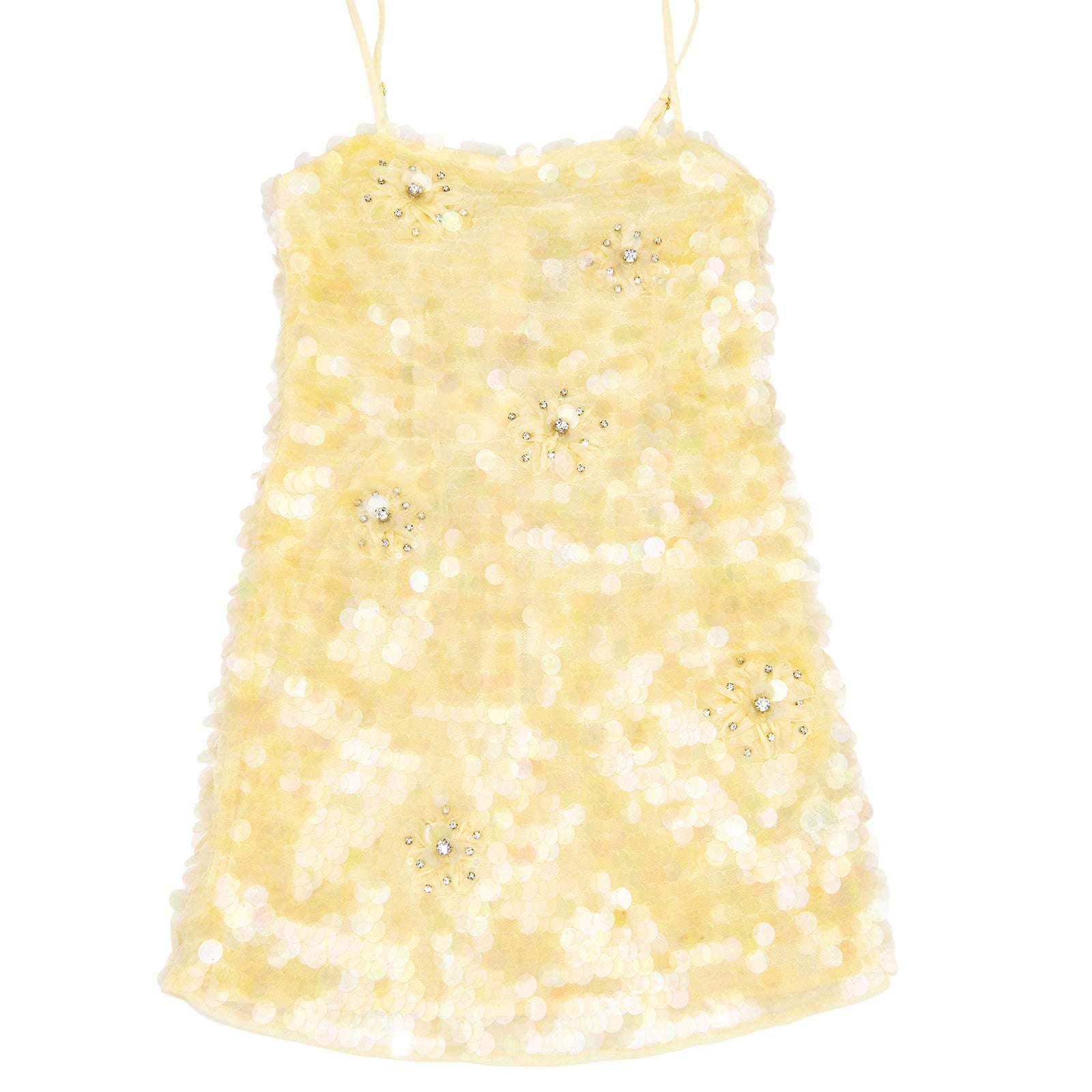 Love Shack Fancy Girls Camira Dress Palest Lemon