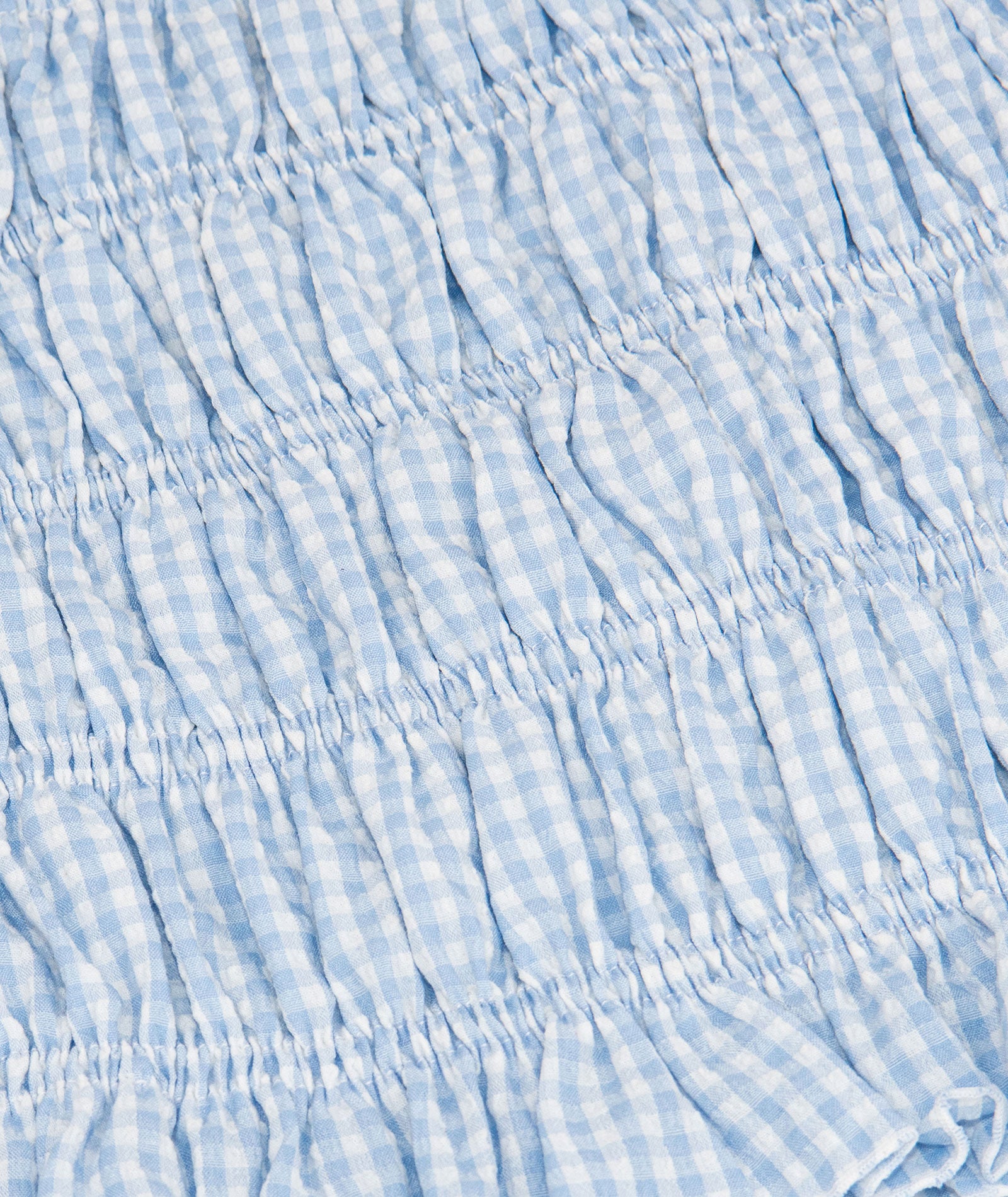 FBZ Girls Saylor Blue Gingham Scrunch Skirt Girls Casual Bottoms FBZ Flowers By Zoe