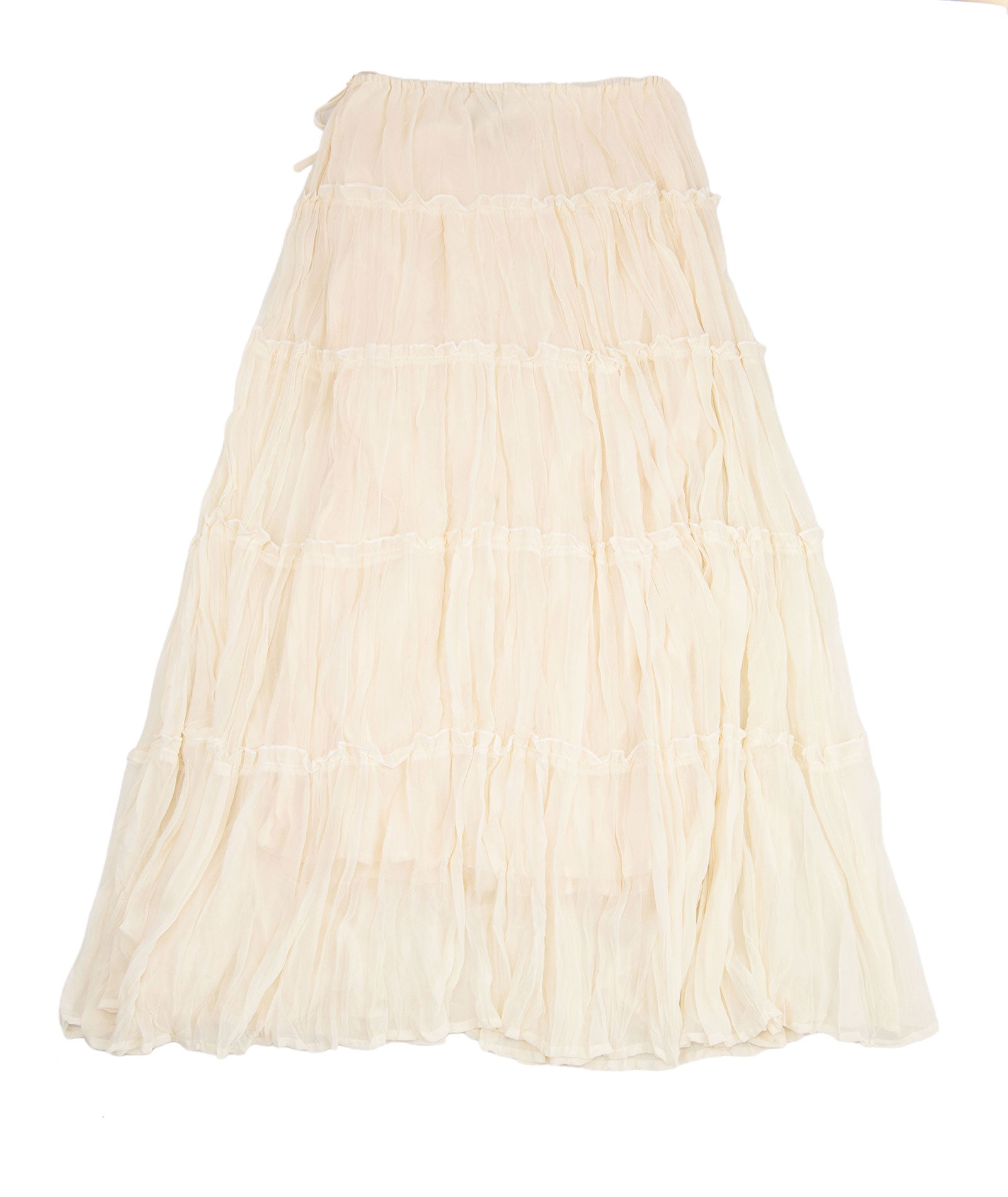 Katie J NYC Juniors Carly Maxi Skirt Womens Casual Bottoms Katie J NYC Vintage White Juniors/Women XS