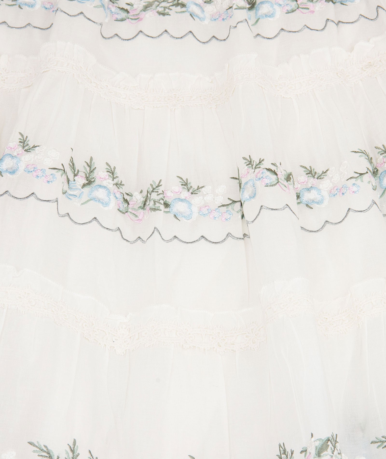 Katie J NYC Juniors Cream/Silver Lurex Allegra Maxi Skirt Girls Casual Bottoms Katie J NYC