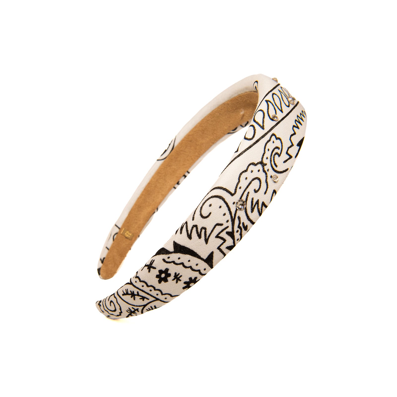 Bari Lynn Knot Padded Bandana Headband Accessories Bari Lynn White