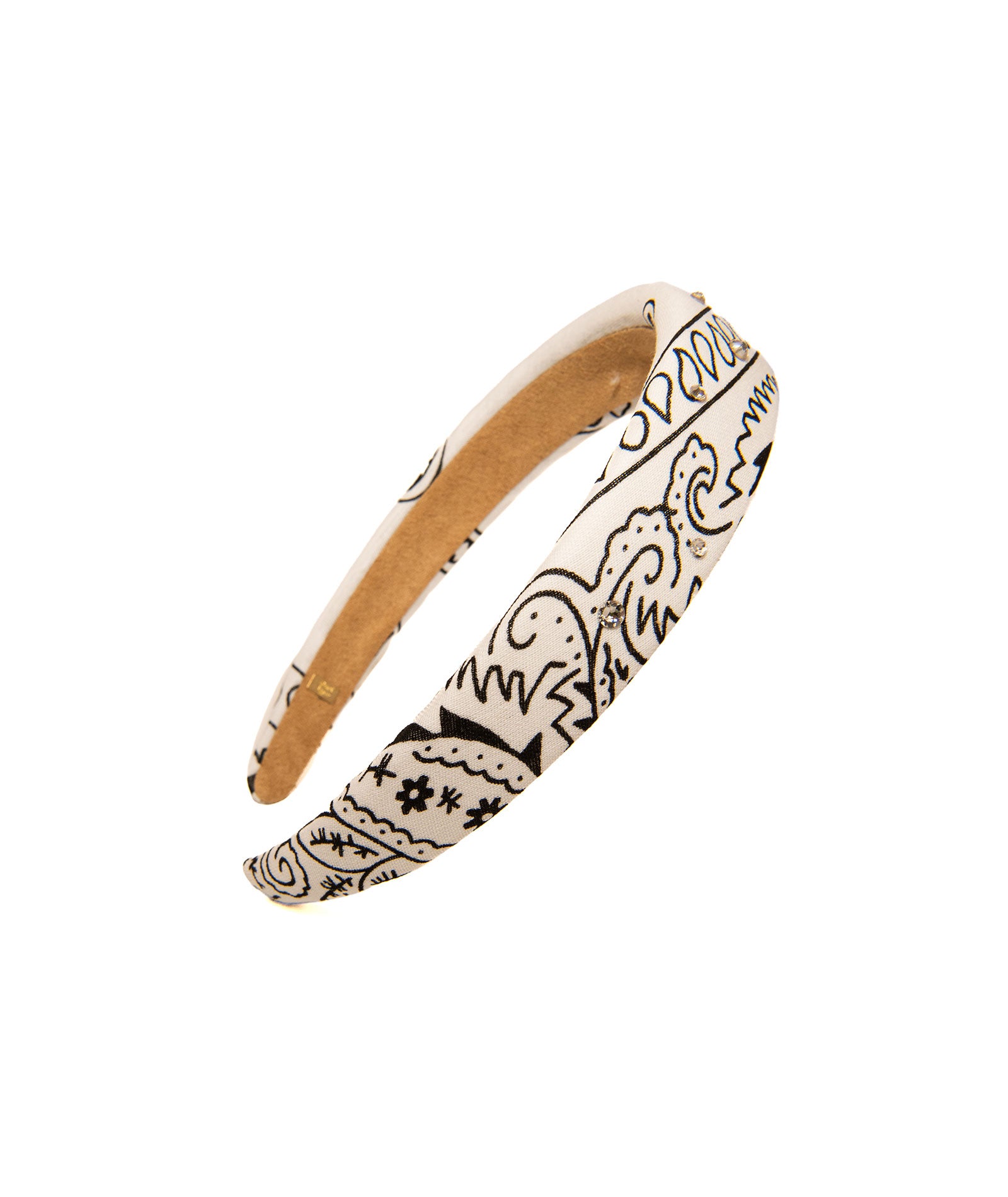 Bari Lynn Knot Padded Bandana Headband Accessories Bari Lynn White