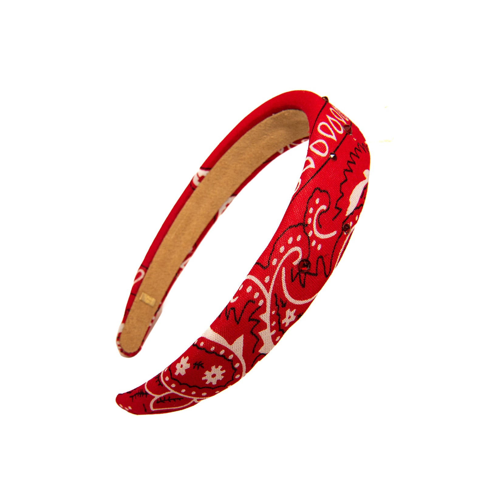 Bari Lynn Knot Padded Bandana Headband Accessories Bari Lynn Red