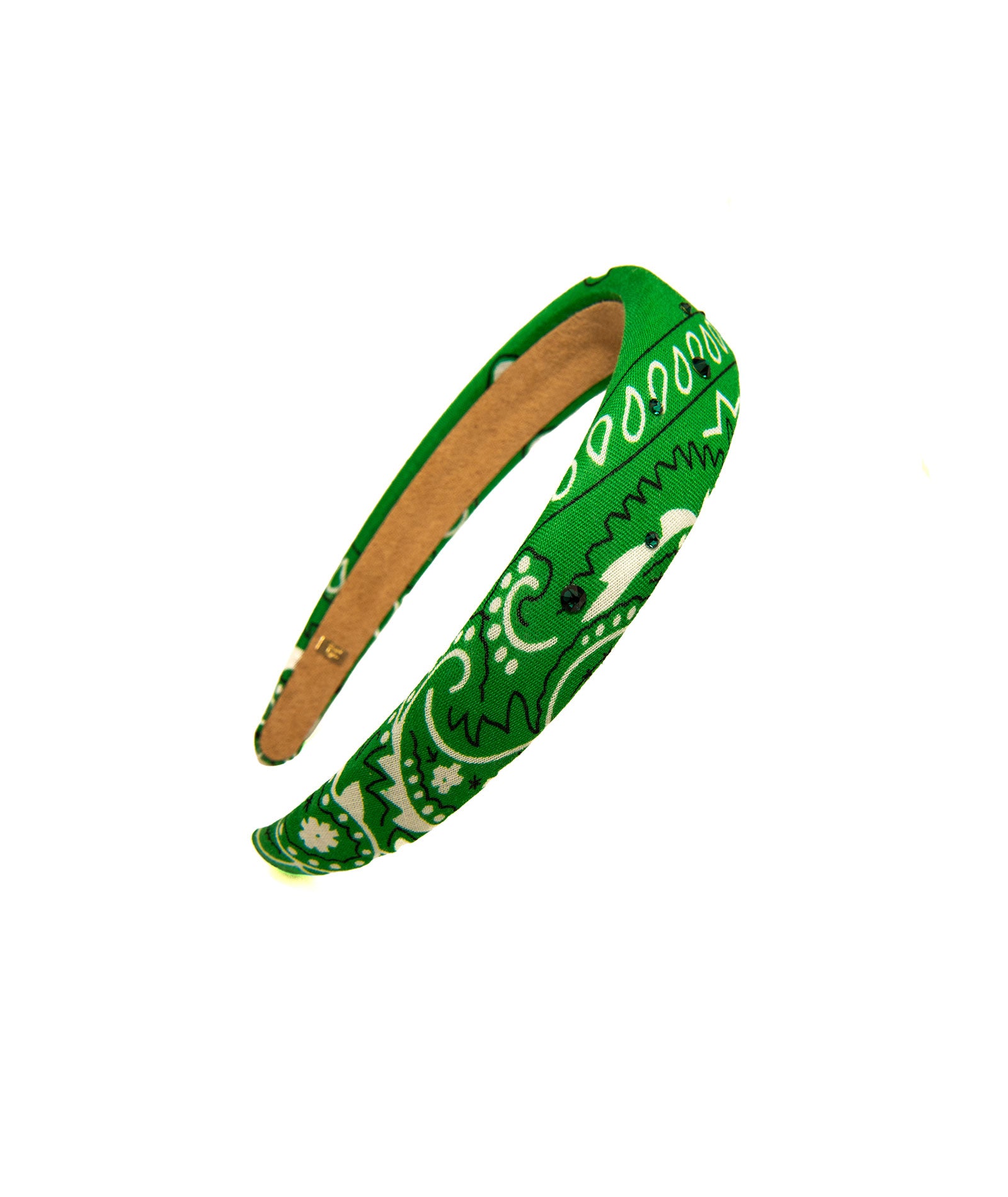 Bari Lynn Knot Padded Bandana Headband Accessories Bari Lynn Green