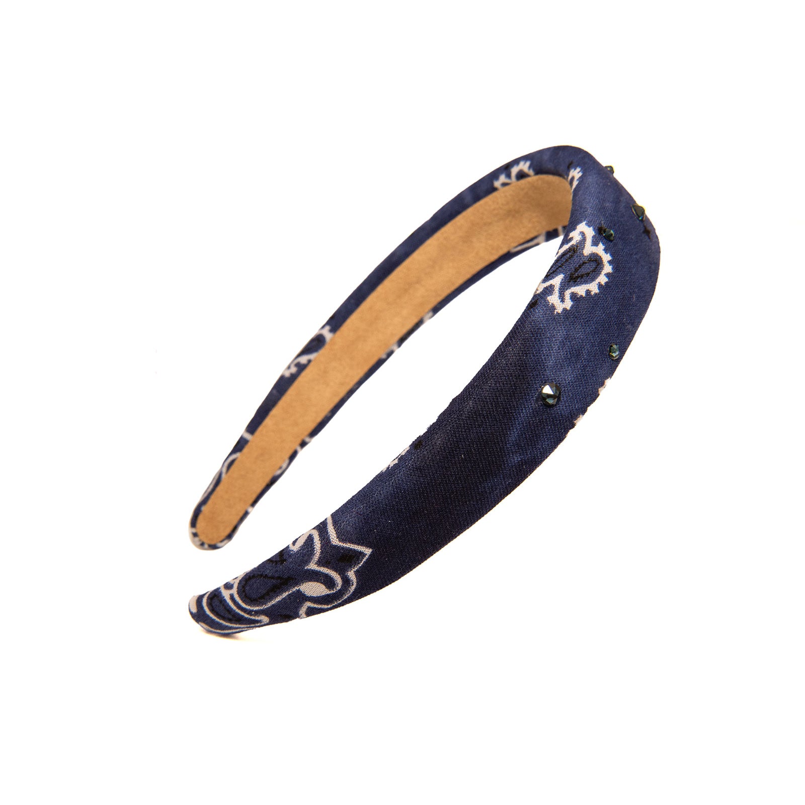 Bari Lynn Knot Padded Bandana Headband Accessories Bari Lynn Navy