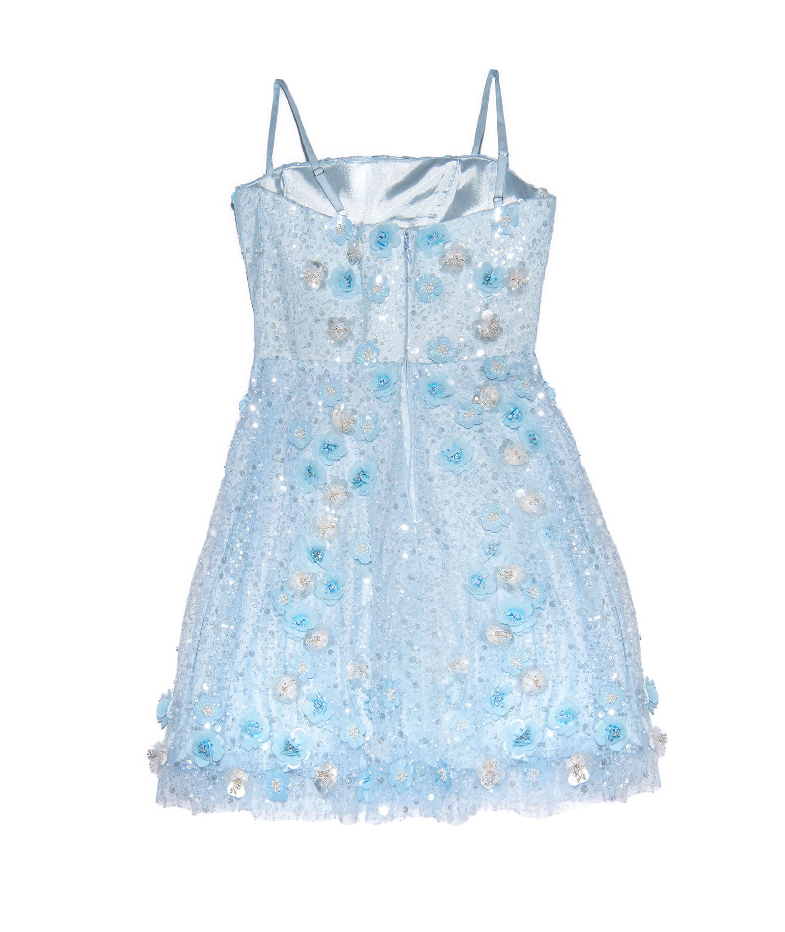 Jovani Girls Bianca Strapless Applique Party Dress Light Blue Girls Special Dresses Jovani