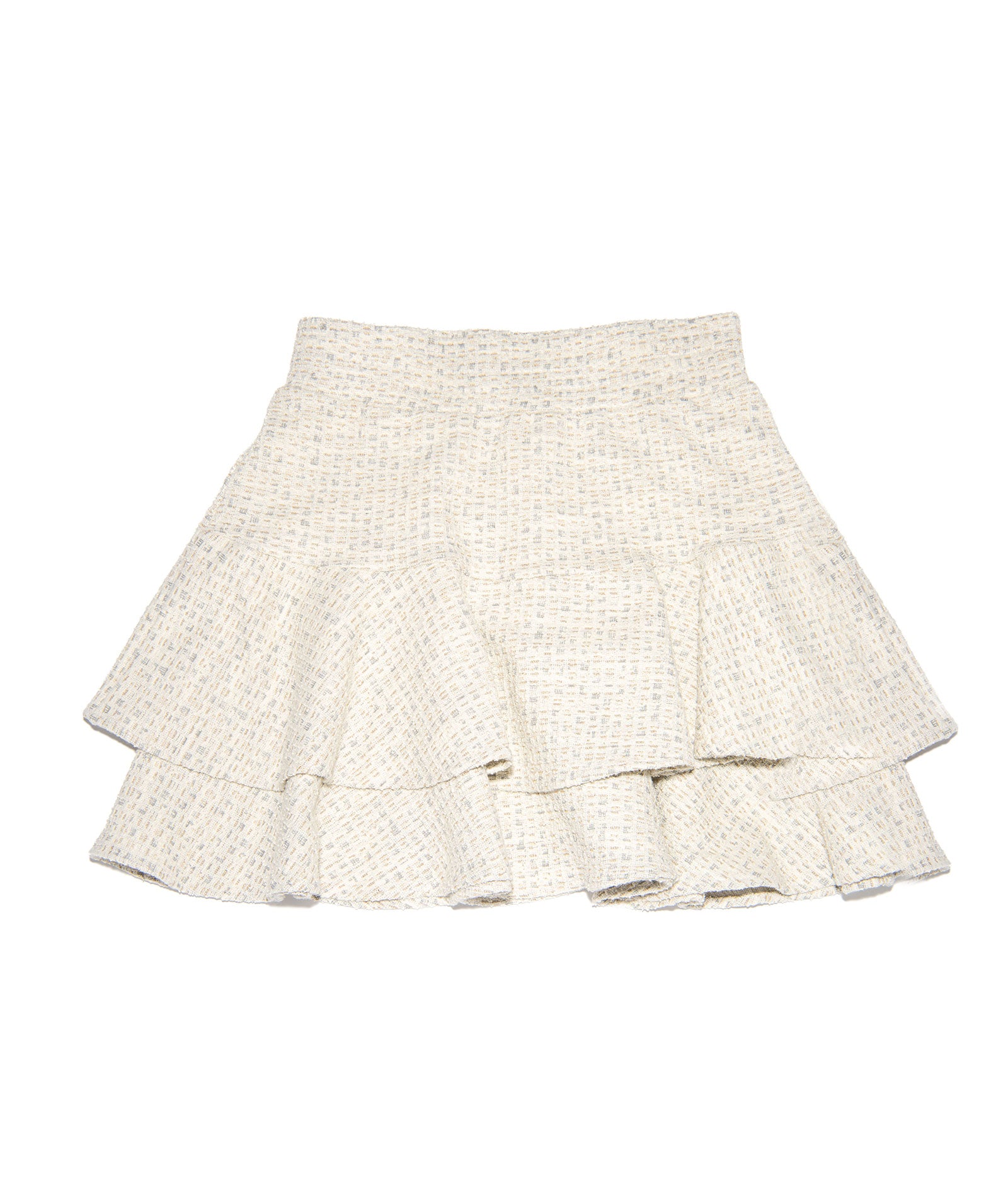 By Debra Girls Ivy Ivory/Gold Ruffle Skirt Girls Special Bottoms By Debra Ivory Y/XS (6X)