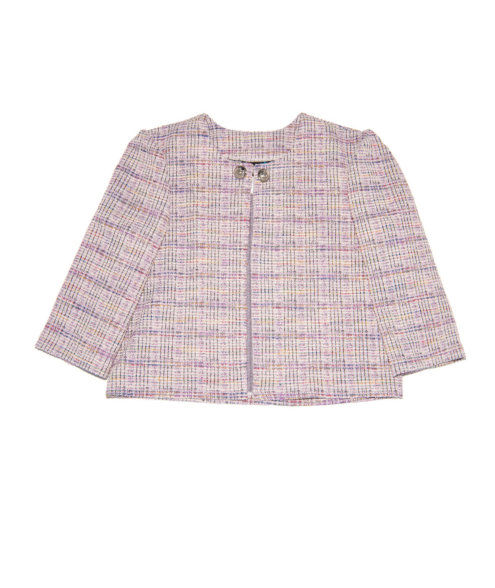 By Debra Girls Jackie Lavender Tweed Jacket Girls Special Tops By Debra Lavender Y/XS (6X)