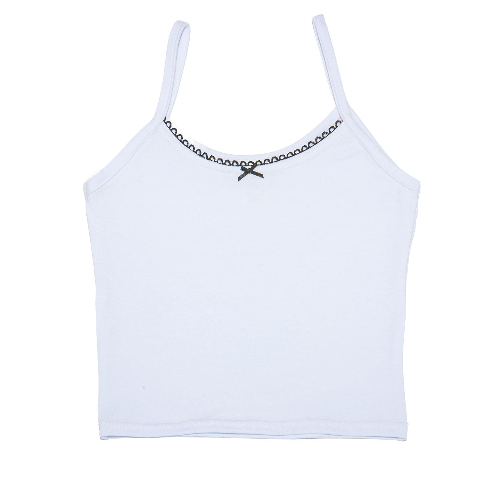 Cheryl Creations Girls Amie Cami Bow Top Girls Casual Tops Cheryl Creations White Y/S (7/8)