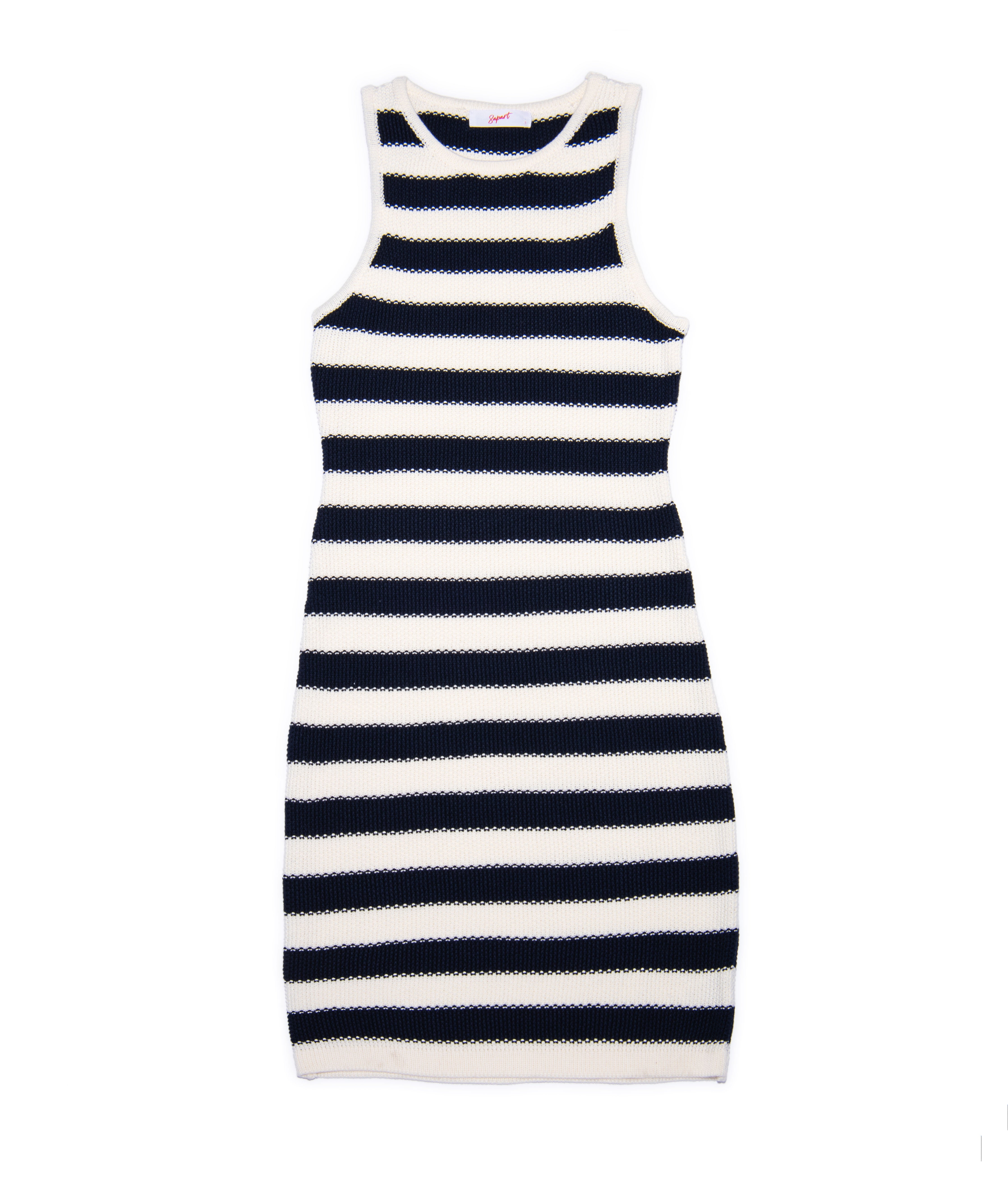 8apart Women Laurie Navy Striped Dress Distressed/seasonal womens 8apart Striped Juniors/Women S