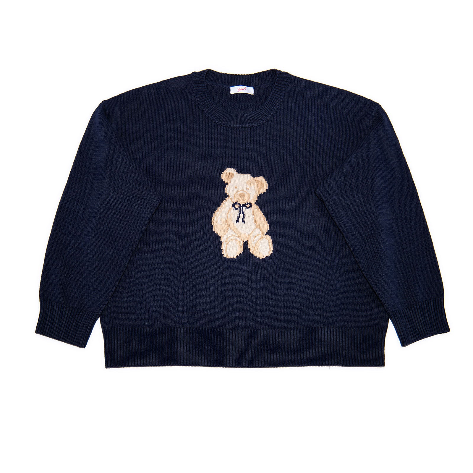 8apart Women Thea Teddy Bear Sweater Womens Casual Tops 8apart Navy Juniors/Women XS
