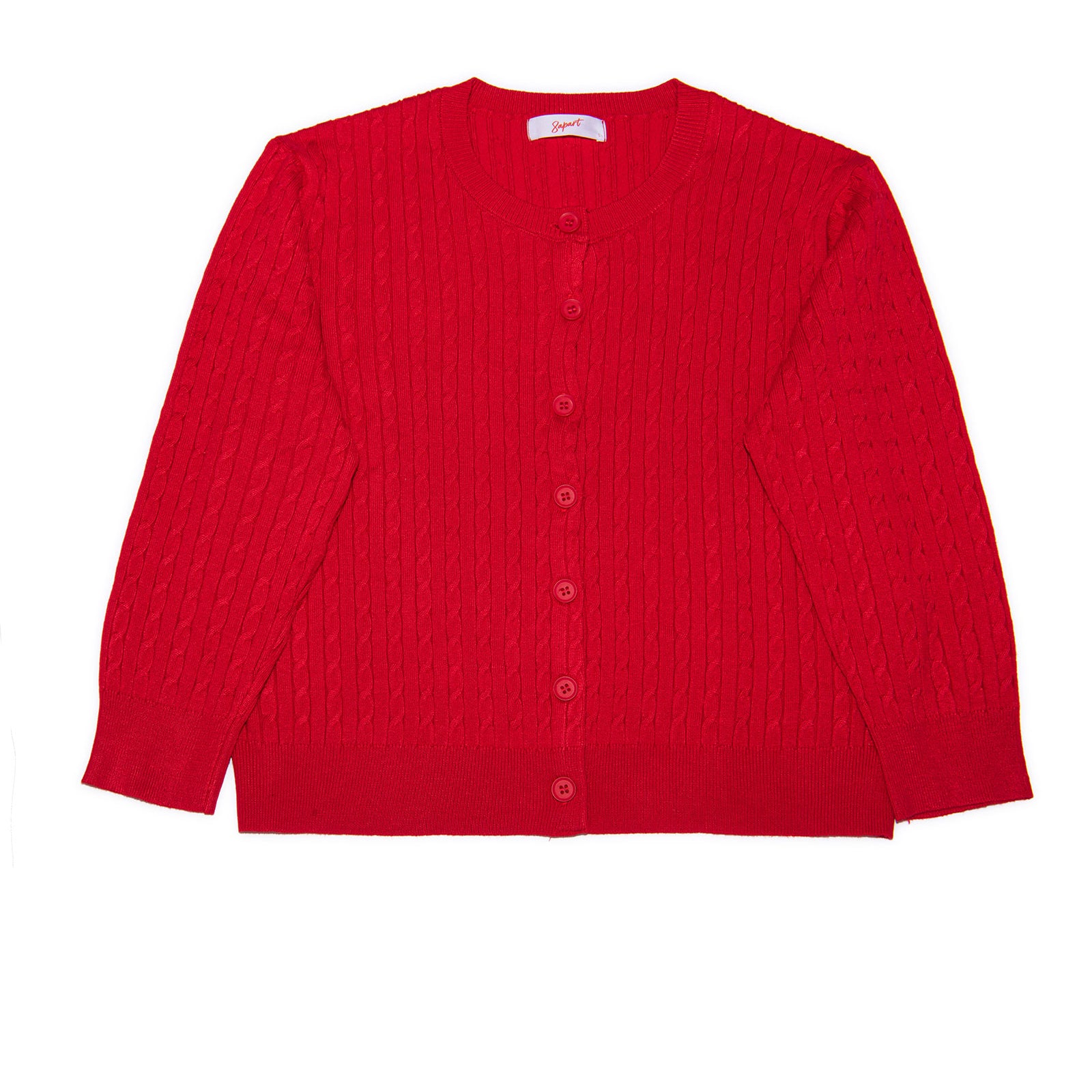 8apart Women Arden Cable Knit Cardigan Womens Casual Tops 8apart Red Juniors/Women S