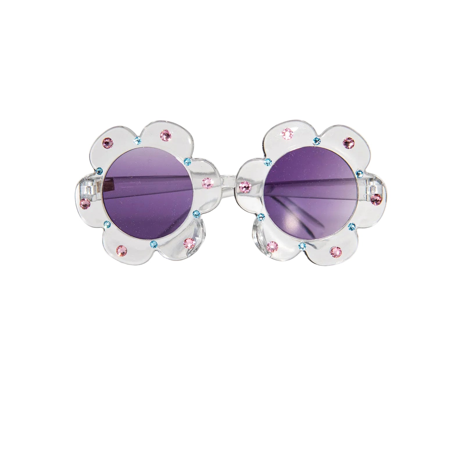 Bari Lynn Glitter Round Flower Sunnies Accessories Bari Lynn Multi