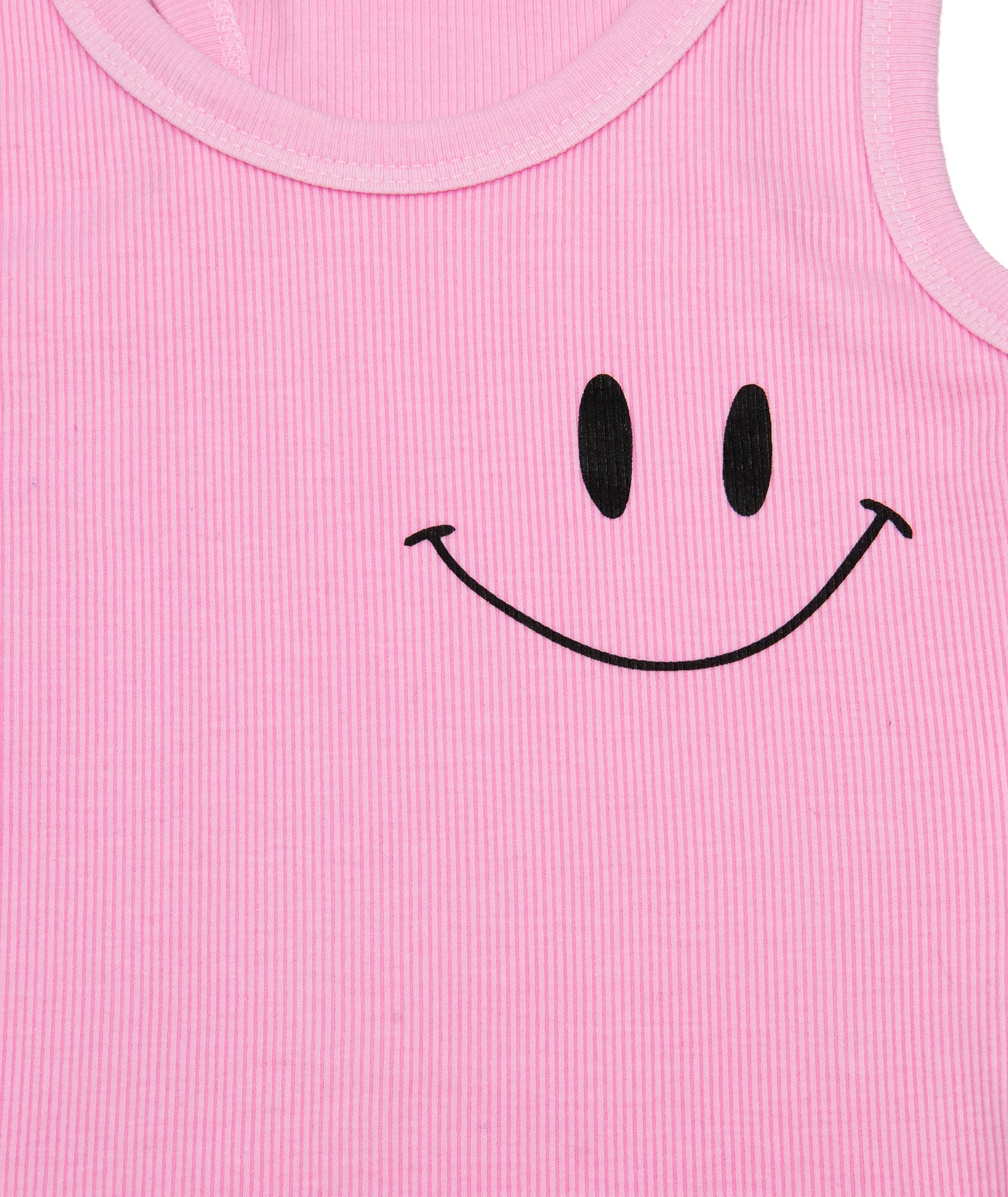 Firehouse Girls Ice Pink Smile Racer Rib Tank Girls Casual Tops Firehouse