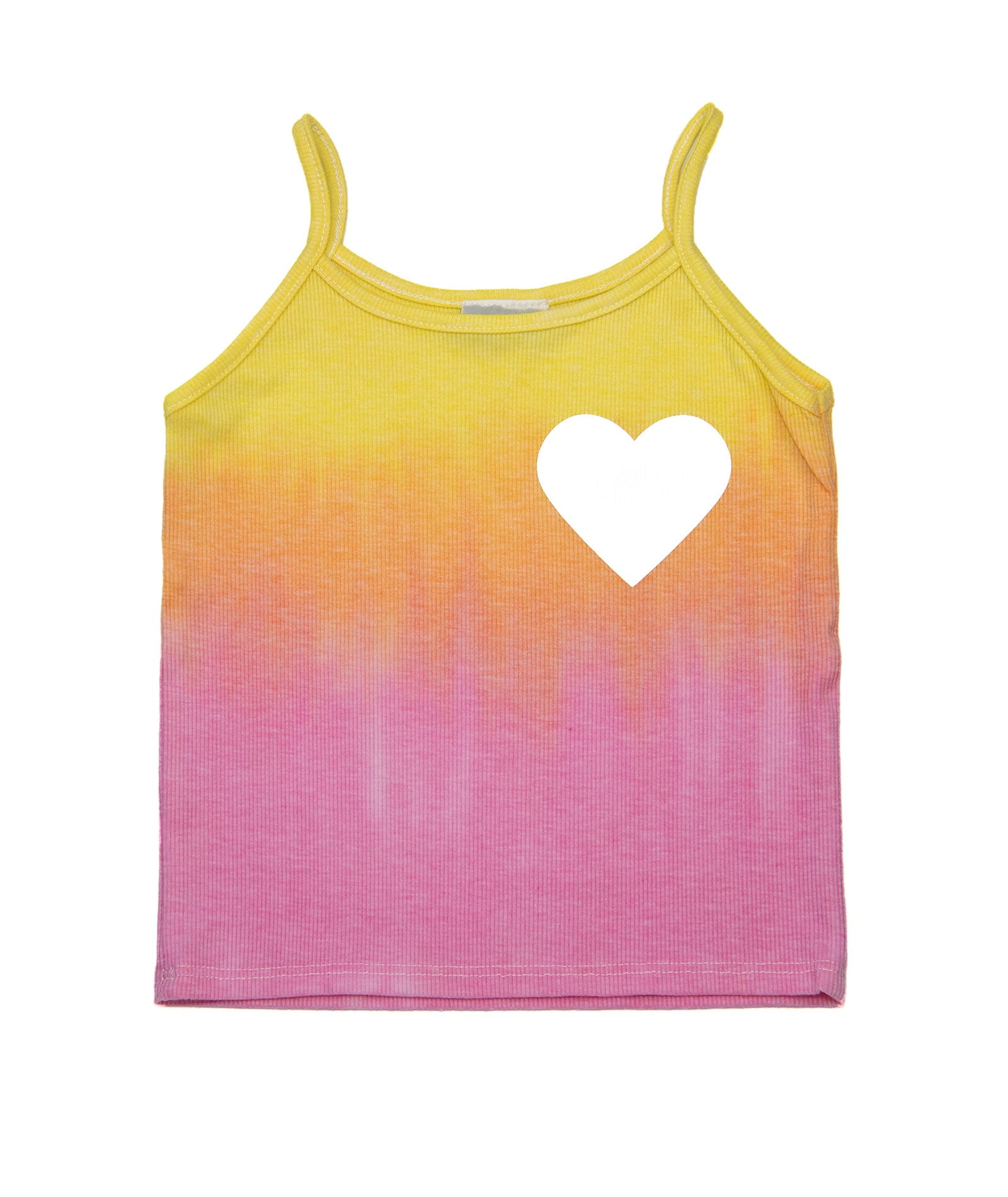 Firehouse Girls St. Barths Tie Dye Heart Rib Cami Girls Casual Tops Firehouse Tie Dye Y/XS (6X)