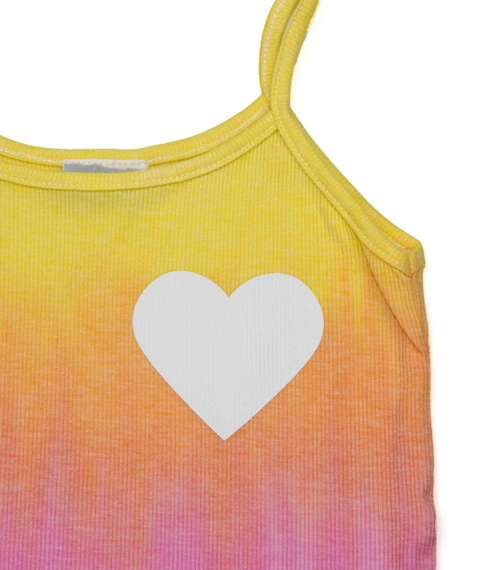 Firehouse Girls St. Barths Tie Dye Heart Rib Cami Girls Casual Tops Firehouse